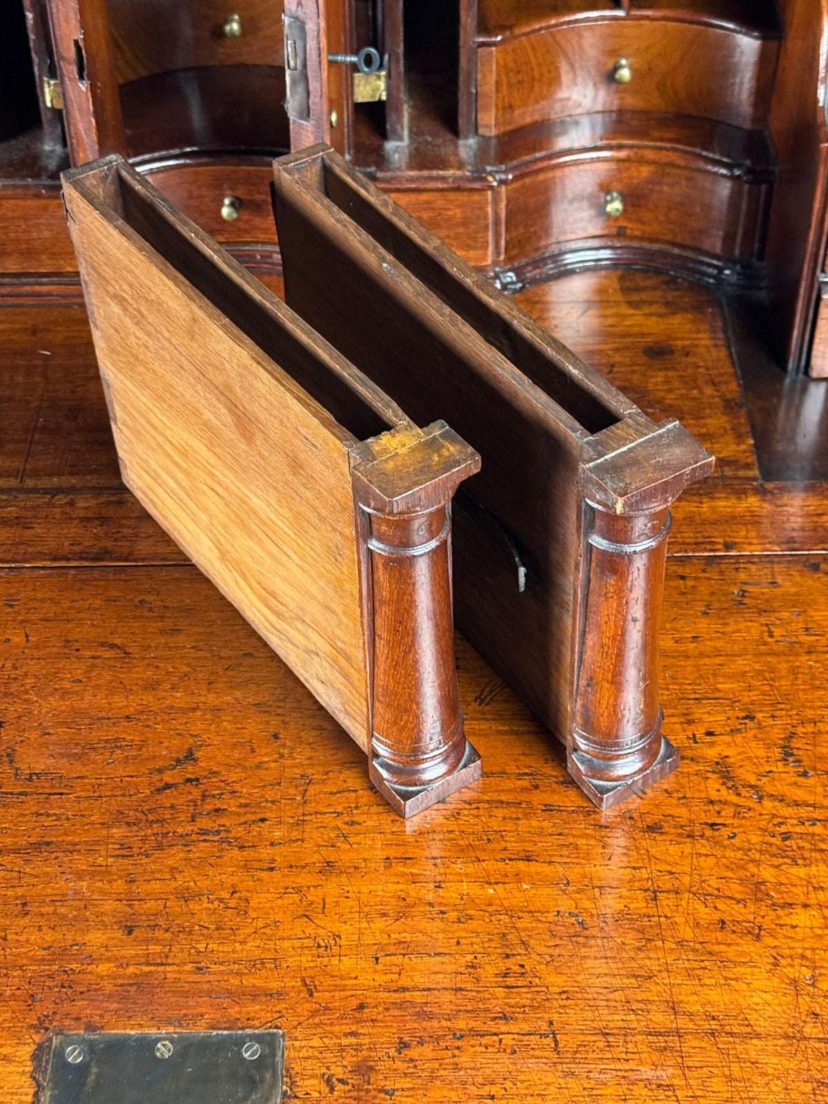 English Teak Secretaire, Late 18th Century, photo 23