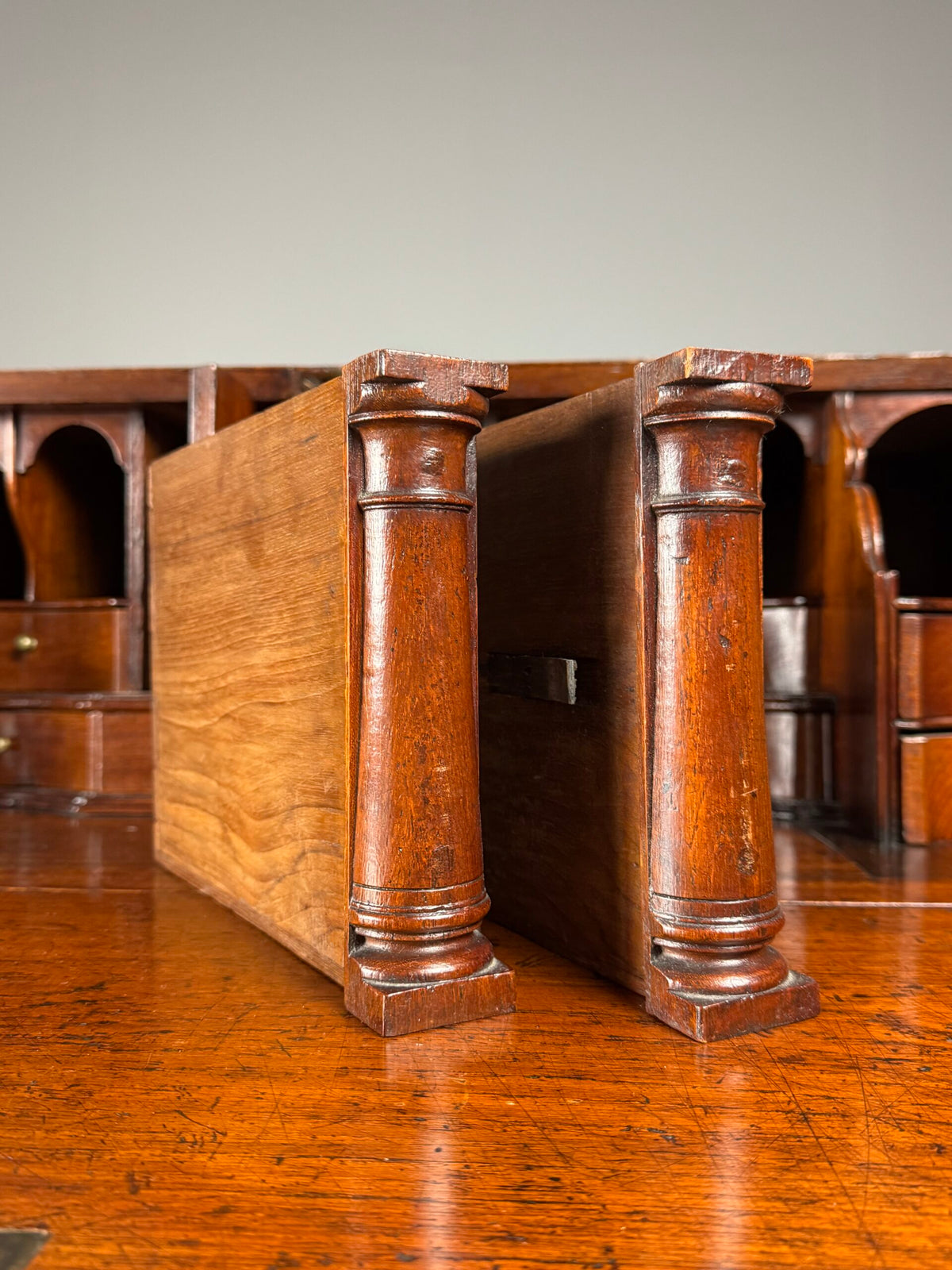 English Teak Secretaire, Late 18th Century, photo 21