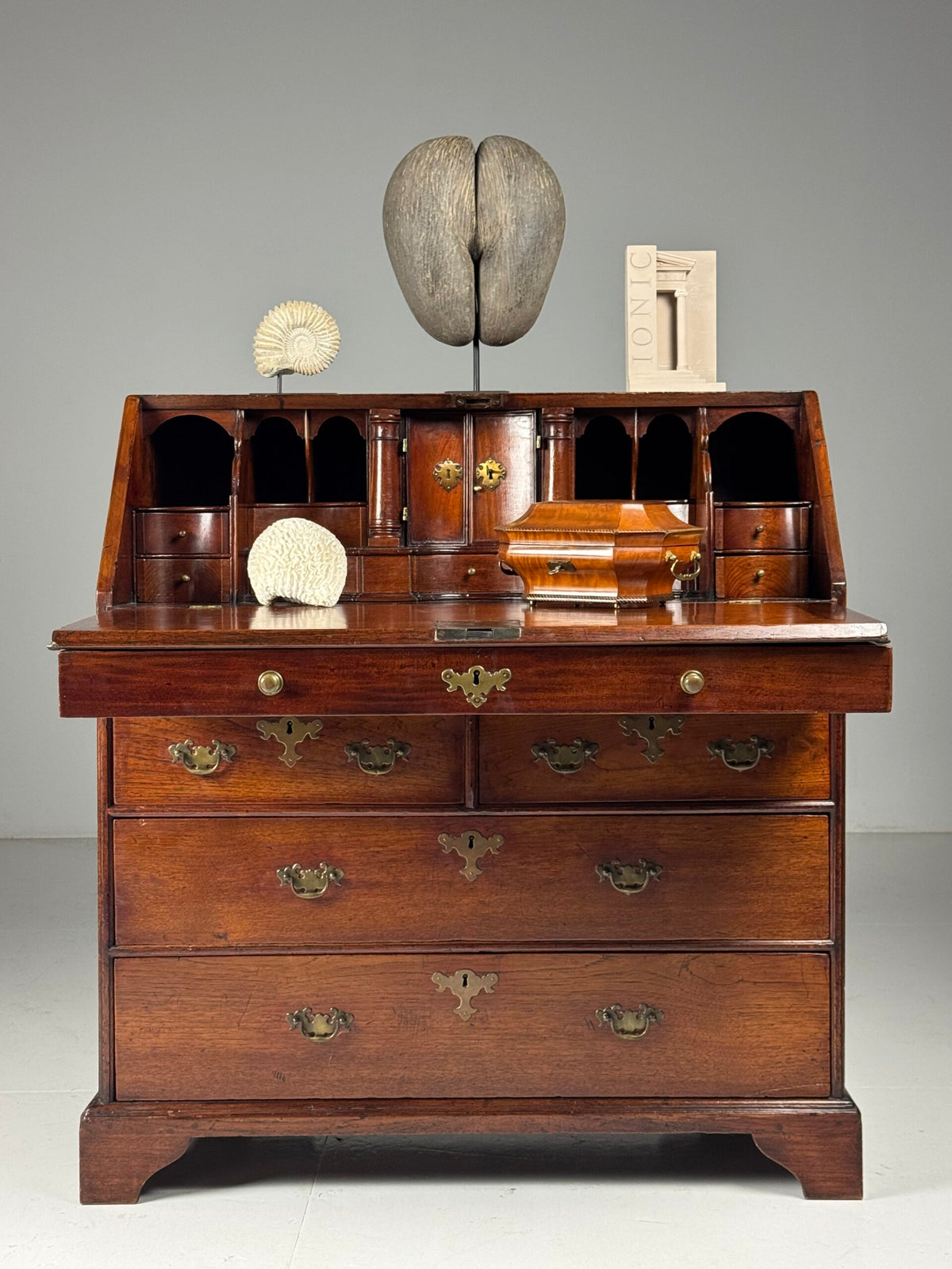 English Teak Secretaire, Late 18th Century, photo 19
