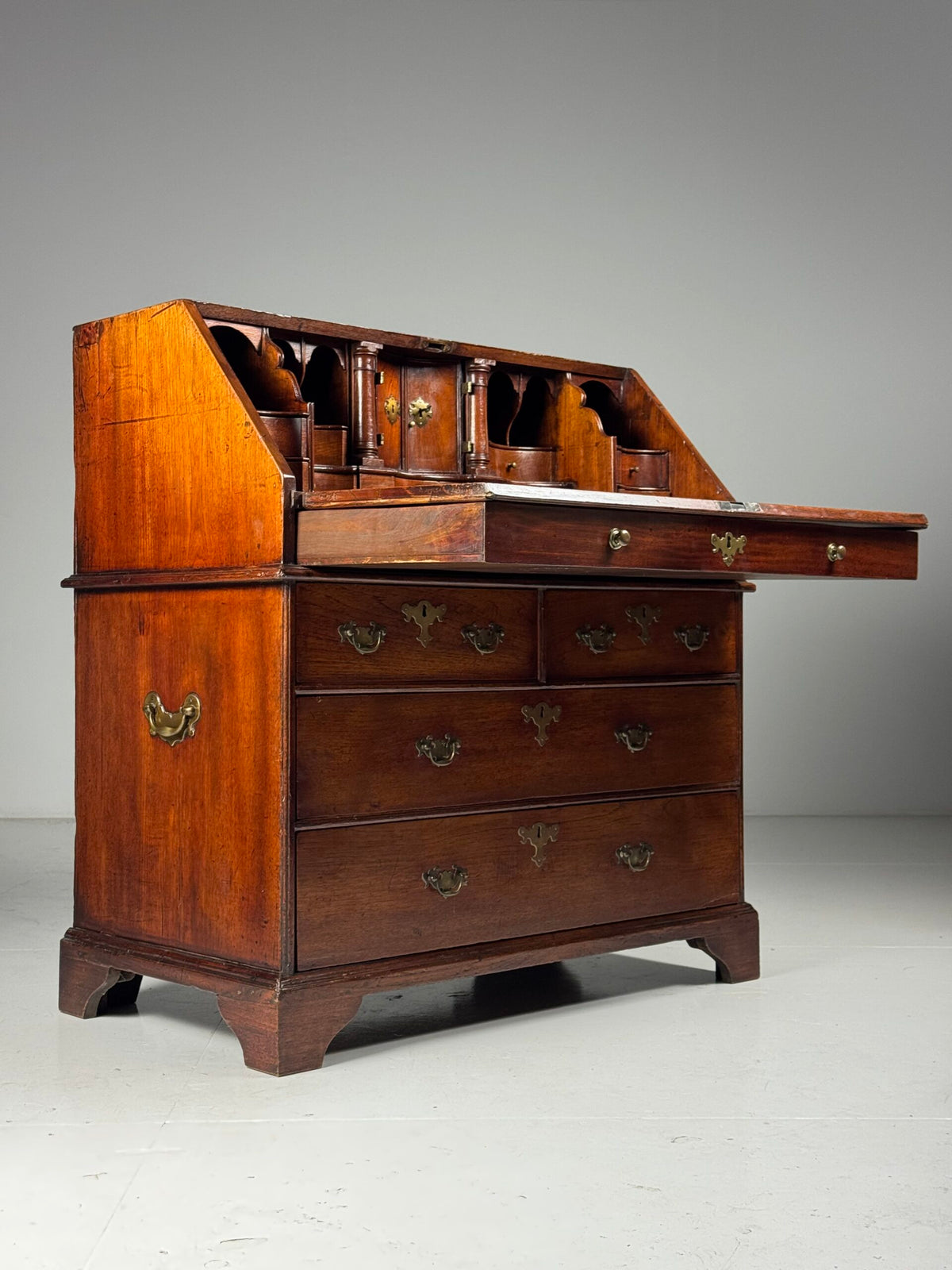 English Teak Secretaire, Late 18th Century, photo 6