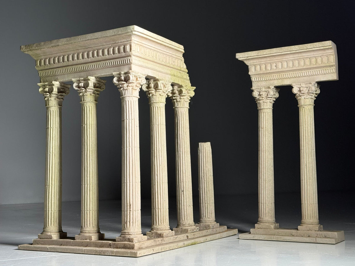 Grand Tour Cast Marble Models of Roman Temple Ruins, Mid 20th Century, photo 12