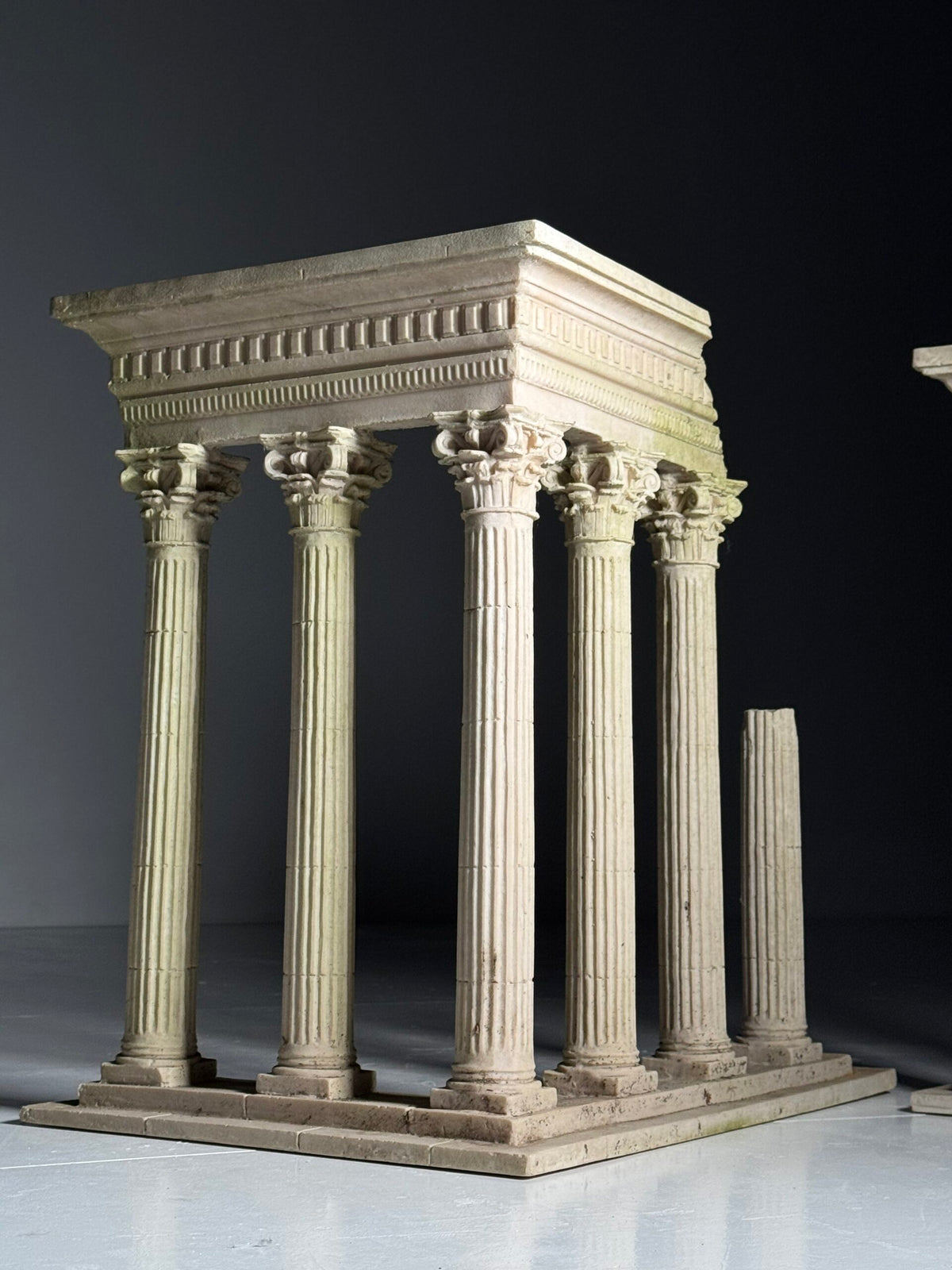 Grand Tour Cast Marble Models of Roman Temple Ruins, Mid 20th Century, photo 14
