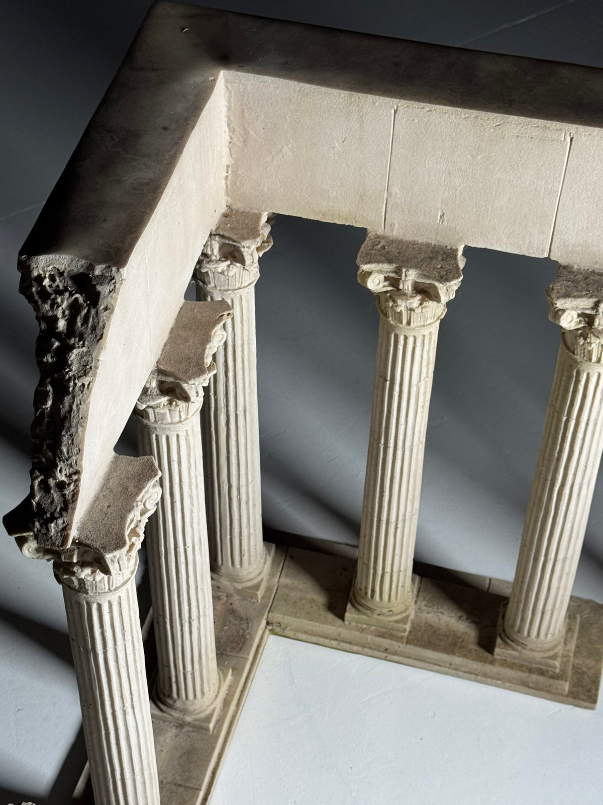 Grand Tour Cast Marble Models of Roman Temple Ruins, Mid 20th Century, photo 20