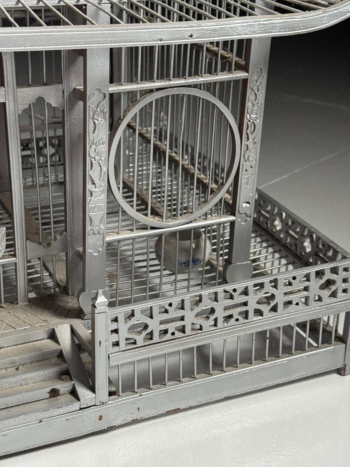 Asian Style Wooden Birdcage, Mid 20th Century, photo 6