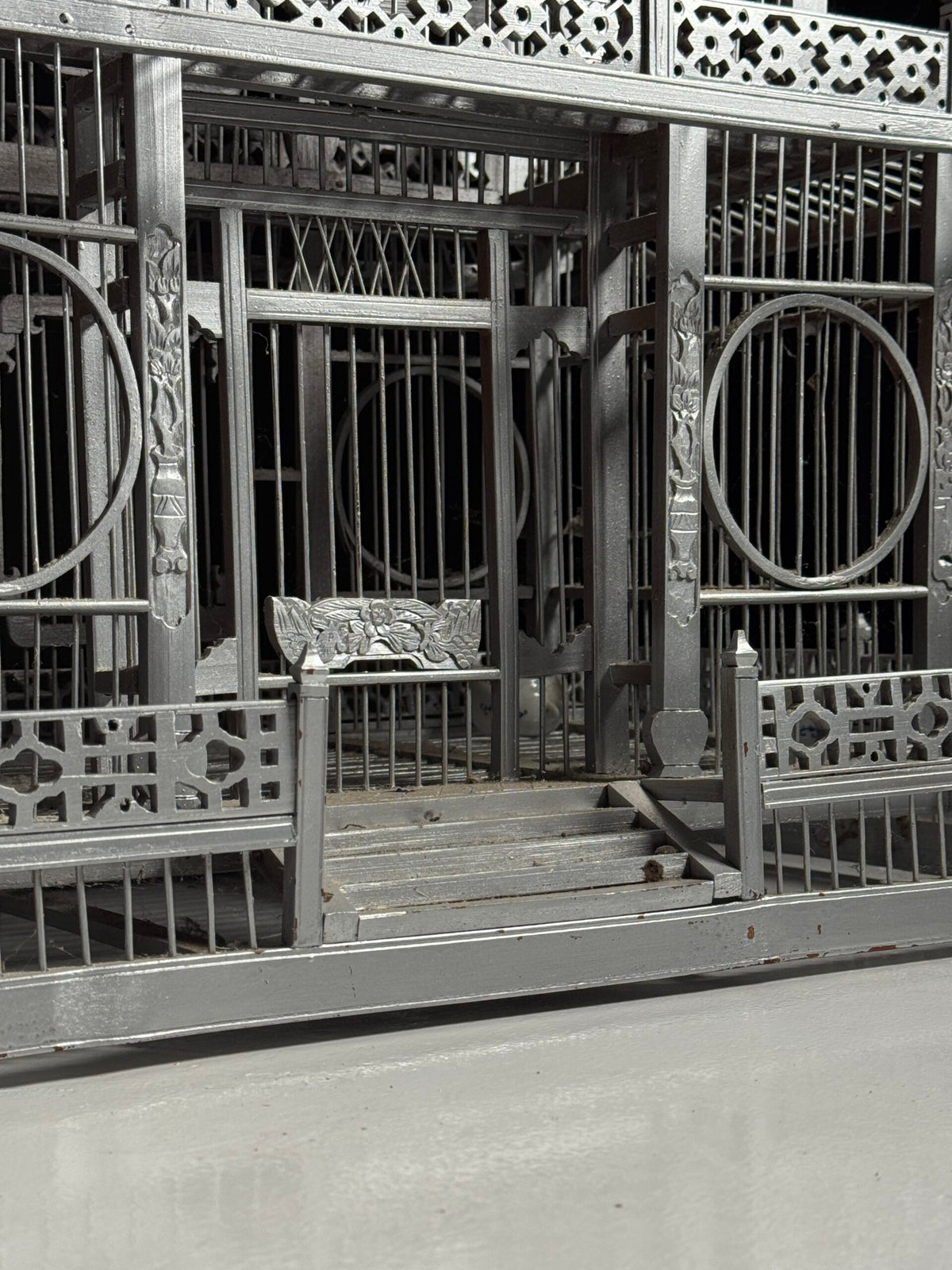 Asian Style Wooden Birdcage, Mid 20th Century, photo 10