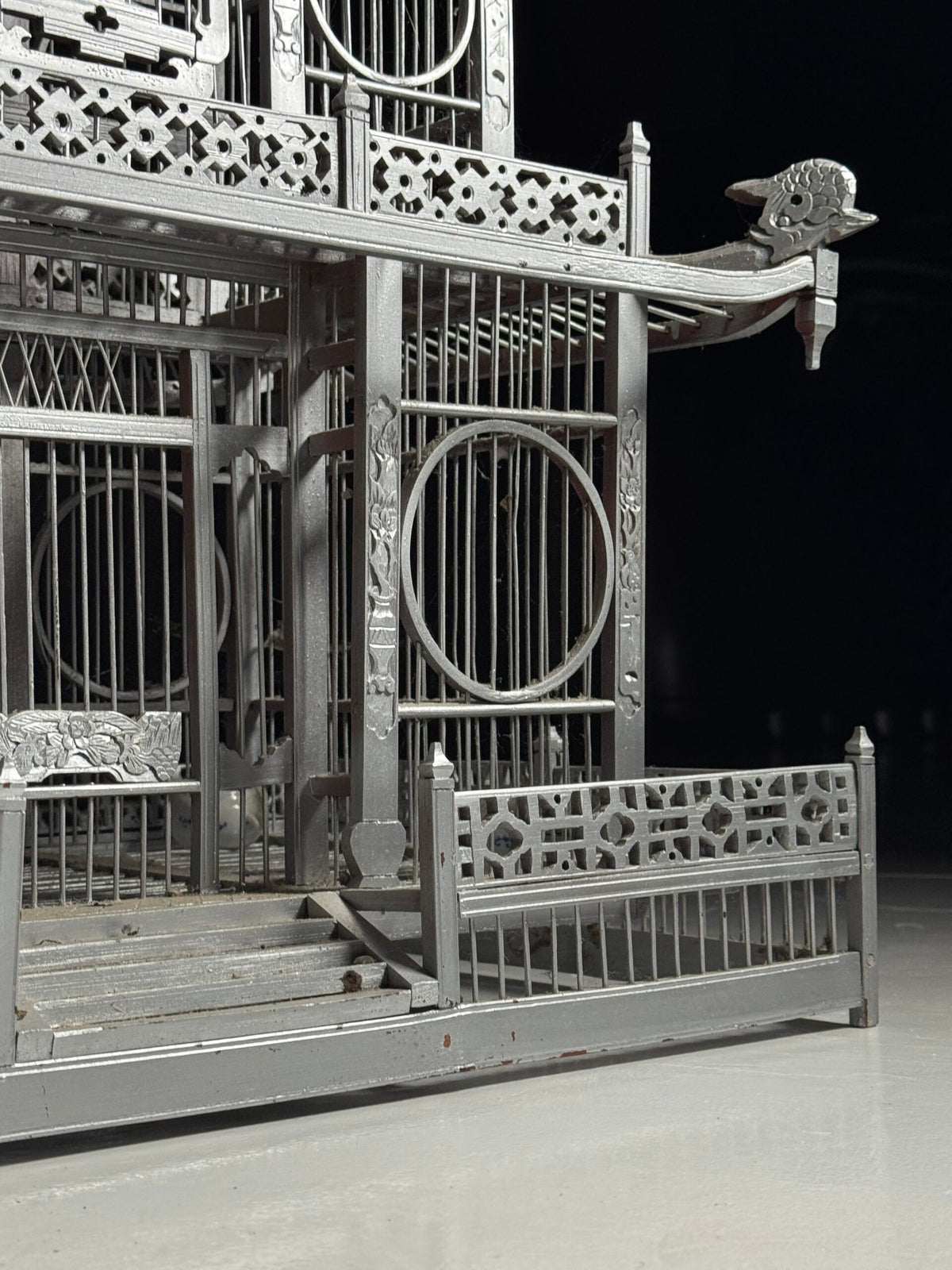 Asian Style Wooden Birdcage, Mid 20th Century, photo 11