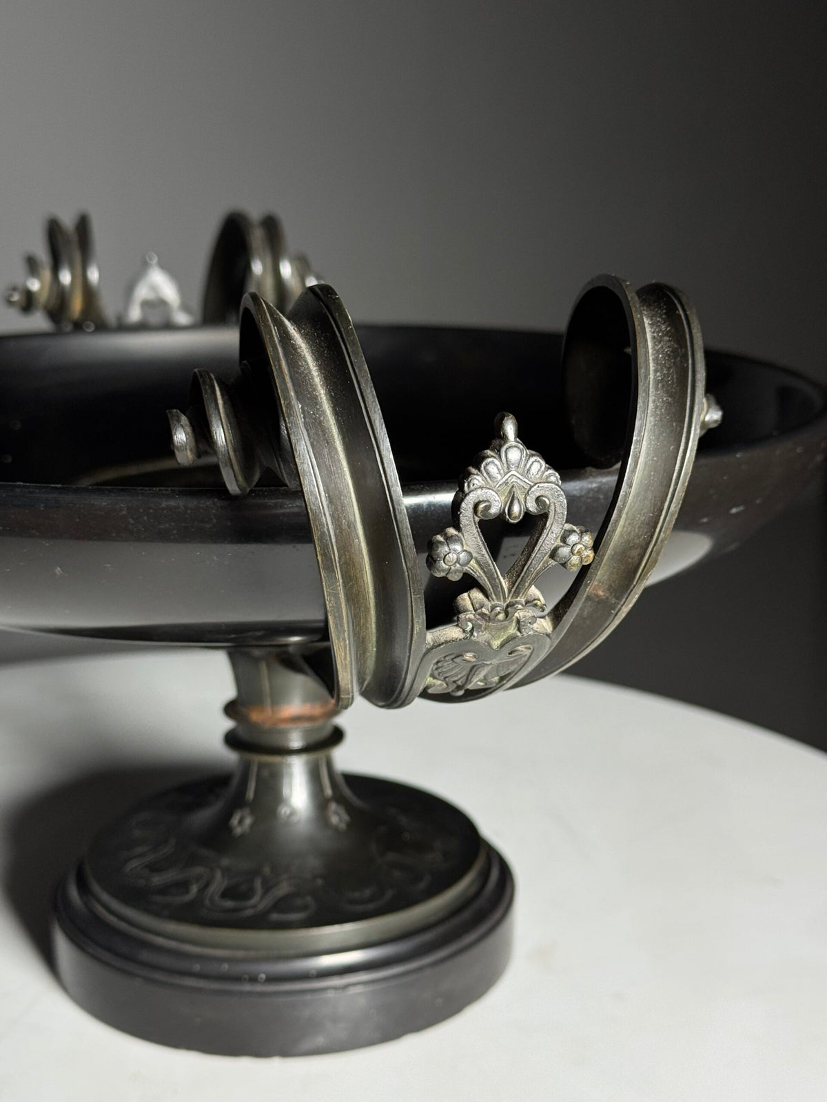 Bronze and Slate Tazza by Ferdinand Levillain, c. 1860, photo 11