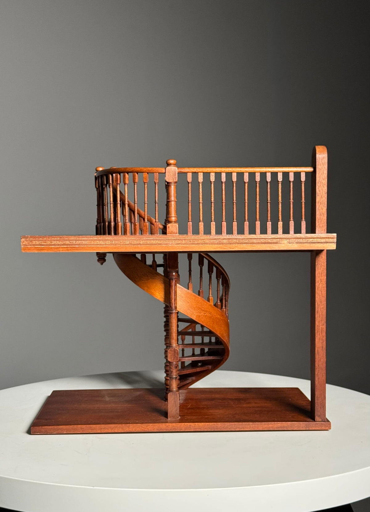 Wooden Staircase Architectural Model with Herringbone Floor, photo 1