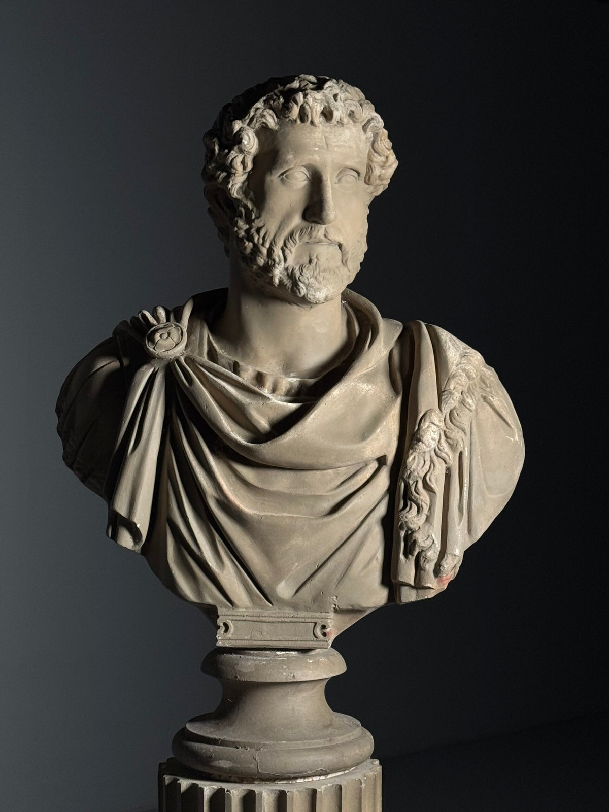 Life-size Bust of Emperor Antoninus Pius on Pedestal, photo 3