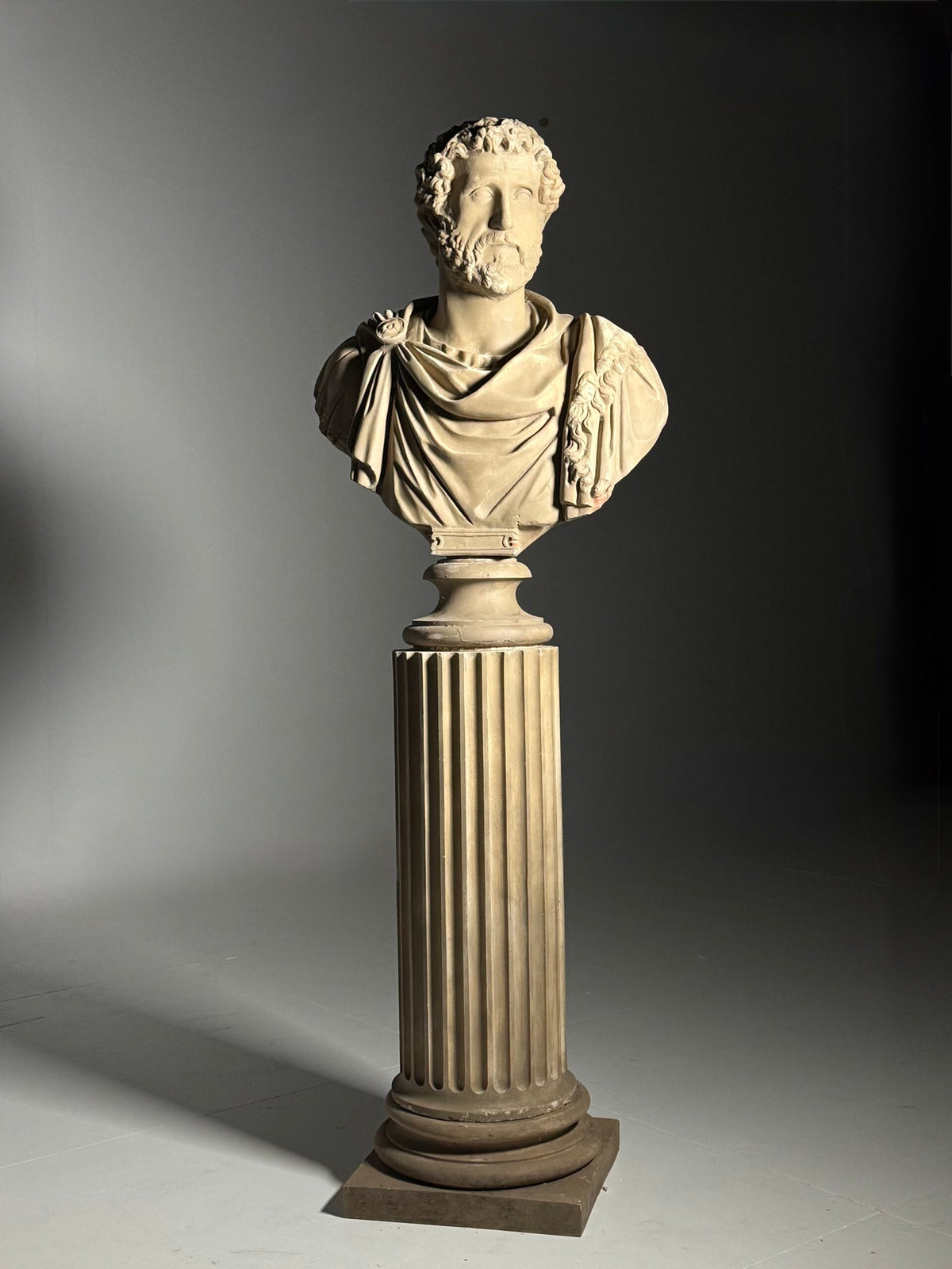 Life-size Bust of Emperor Antoninus Pius on Pedestal, photo 1