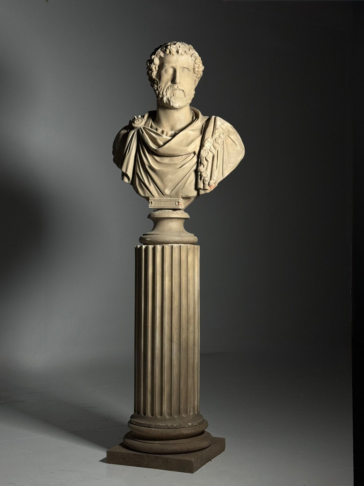 Life-size Bust of Emperor Antoninus Pius on Pedestal, photo 4