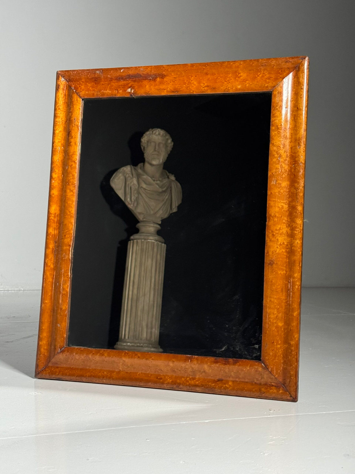 Pair of Burr Wood Veneer Mirrors, Early 1900s, photo 11