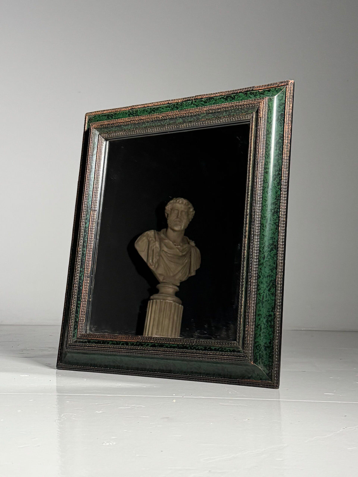 Green and Black Ripple Frame Mirror, Late 20th Century, photo 14