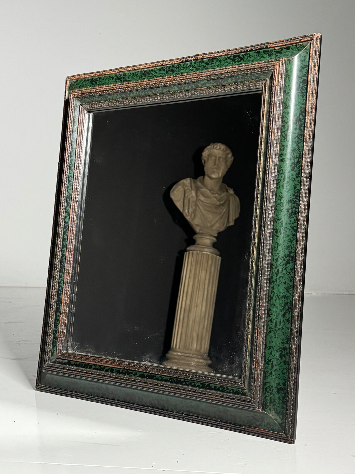 Green and Black Ripple Frame Mirror, Late 20th Century, photo 12
