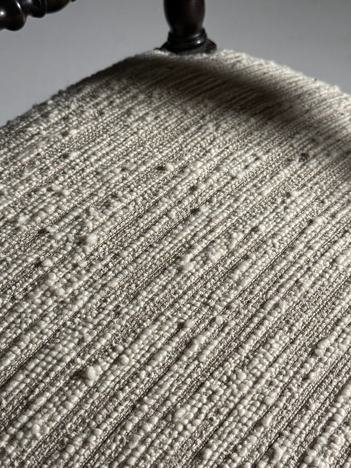 English Bobbin Armchair in Boucle, c. 1890, photo 10