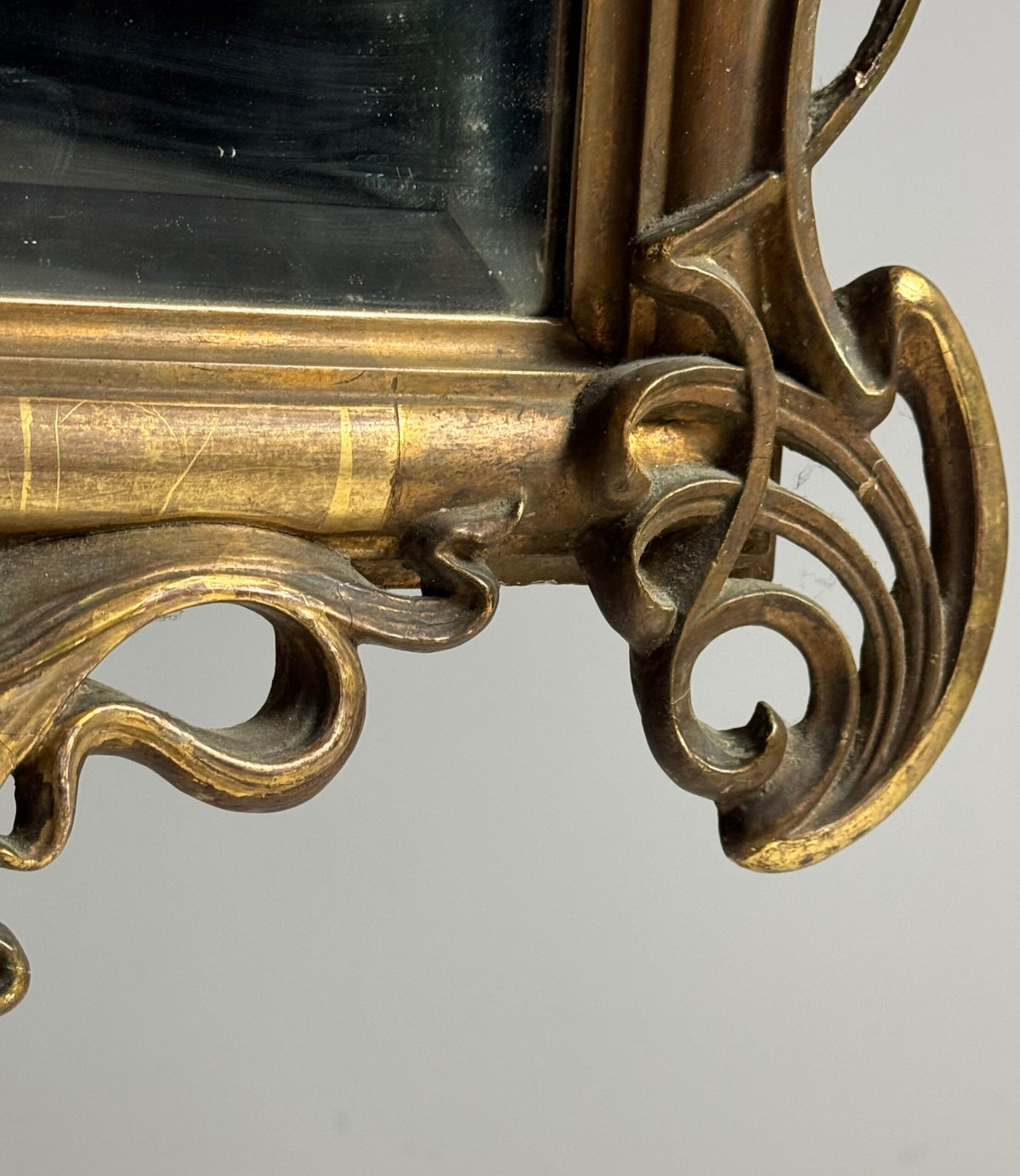 French or Belgian Art Nouveau Mirror, circa 1900 to 1910, photo 16