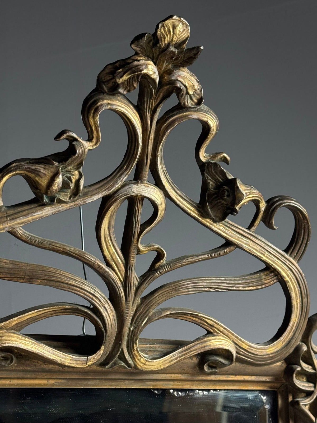 French or Belgian Art Nouveau Mirror, circa 1900 to 1910, photo 9