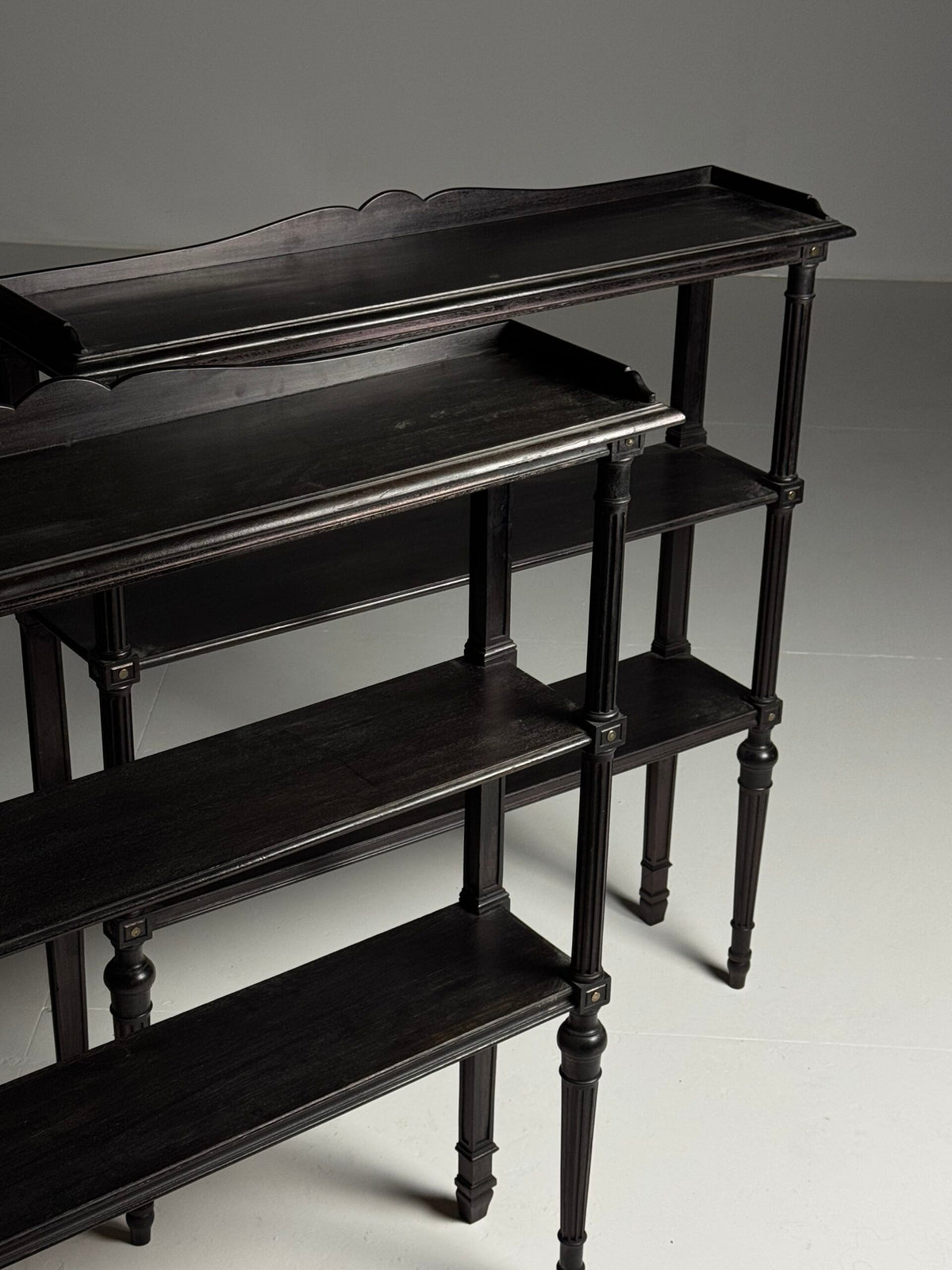 Pair of Louis XVI Style Oak Etageres, France, Mid 20th Century, photo 3