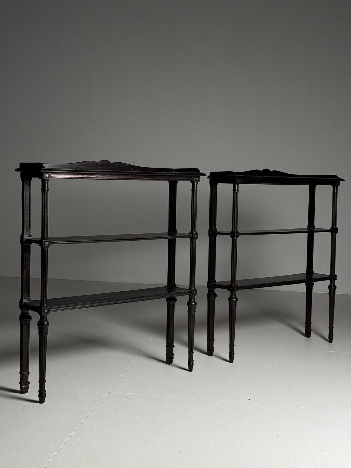 Pair of Louis XVI Style Oak Etageres, France, Mid 20th Century, photo 7