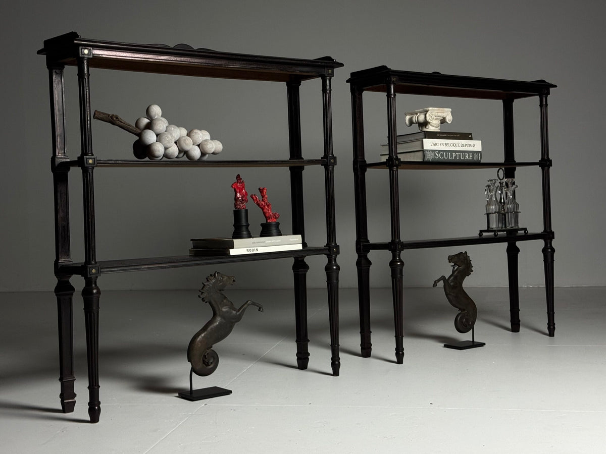 Pair of Louis XVI Style Oak Etageres, France, Mid 20th Century, photo 8