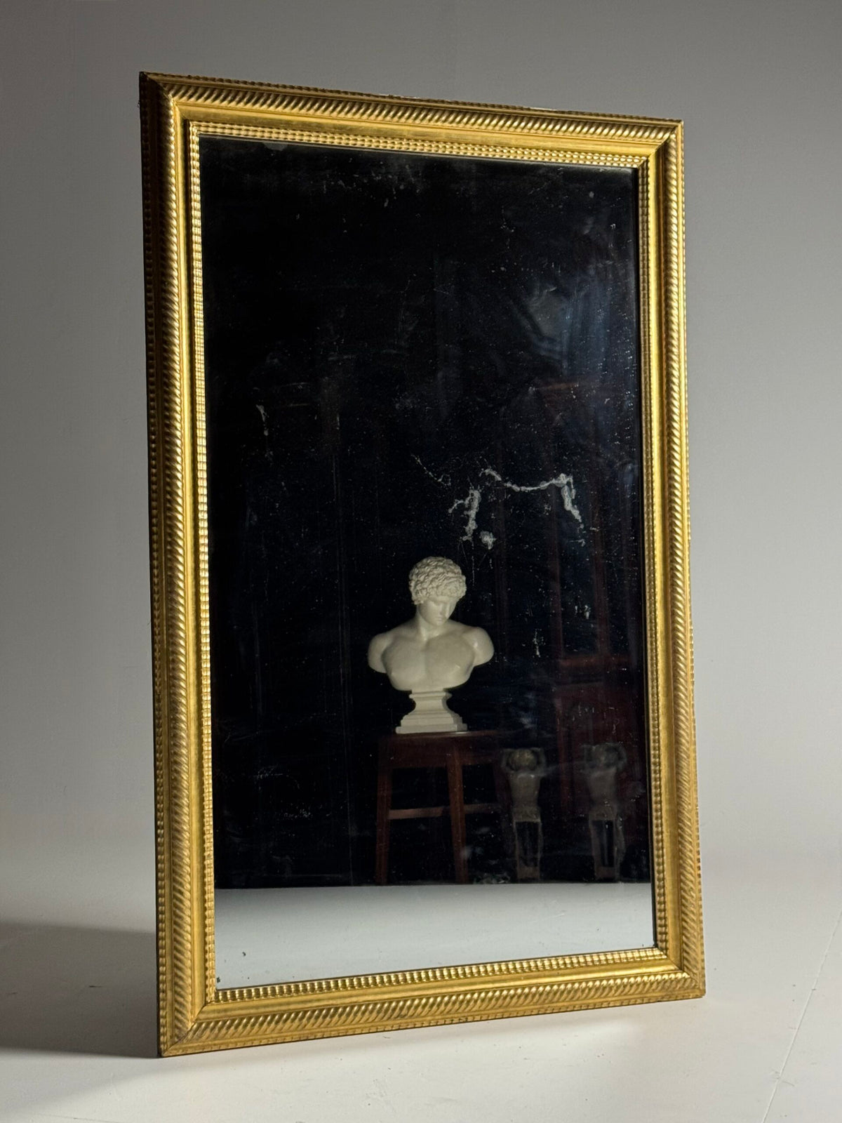Very Large French Giltwood Ripple Frame Mirror, 187 cm, photo 17