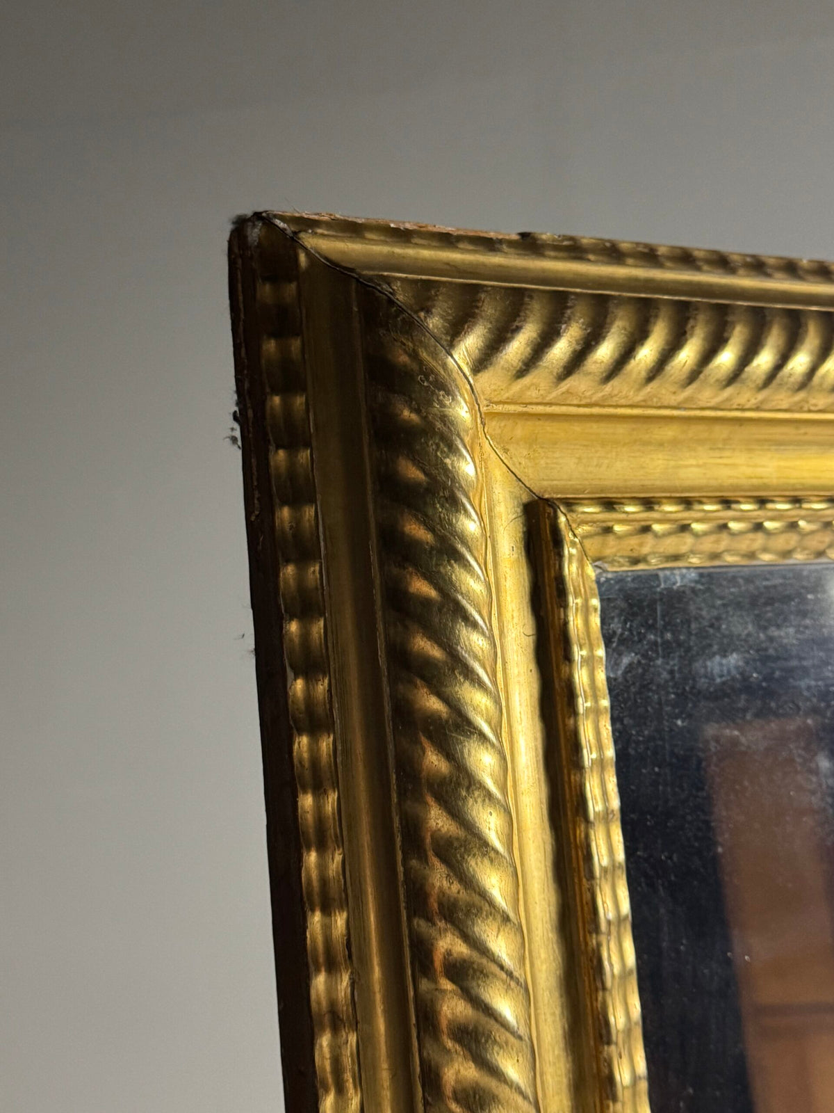 Very Large French Giltwood Ripple Frame Mirror, 187 cm, photo 15