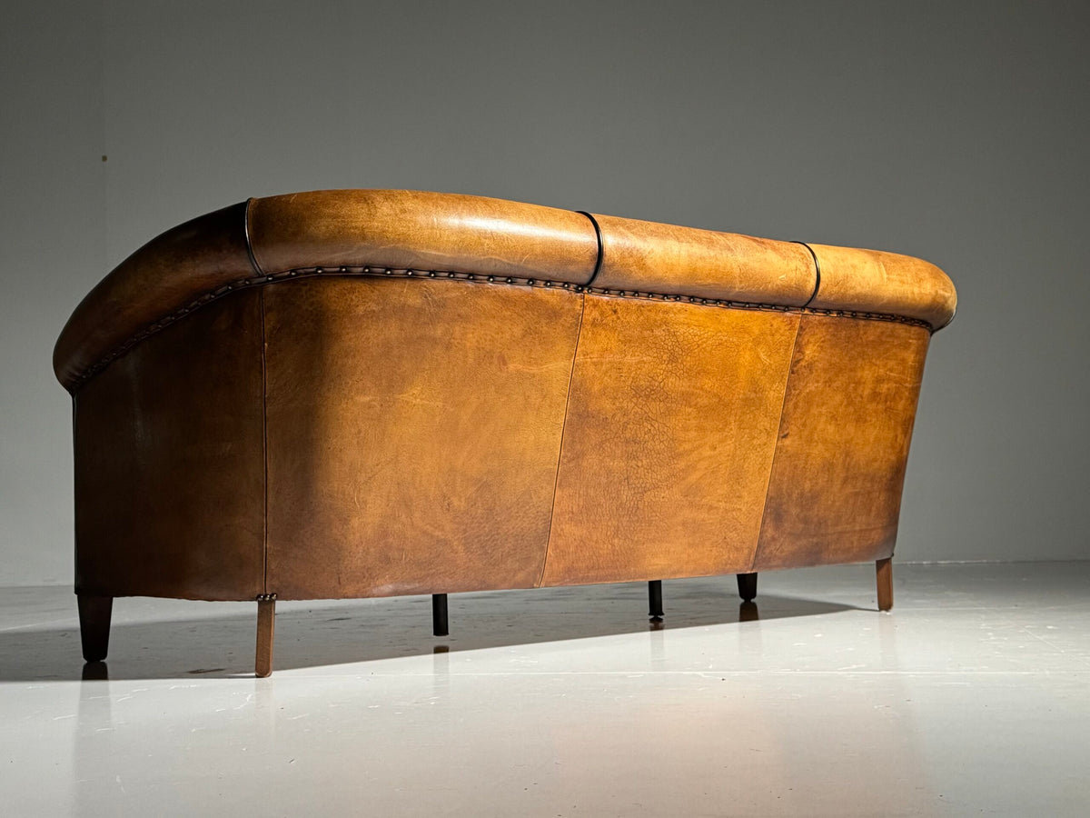 Spacious Three Seater Sheepskin Leather Sofa, photo 18