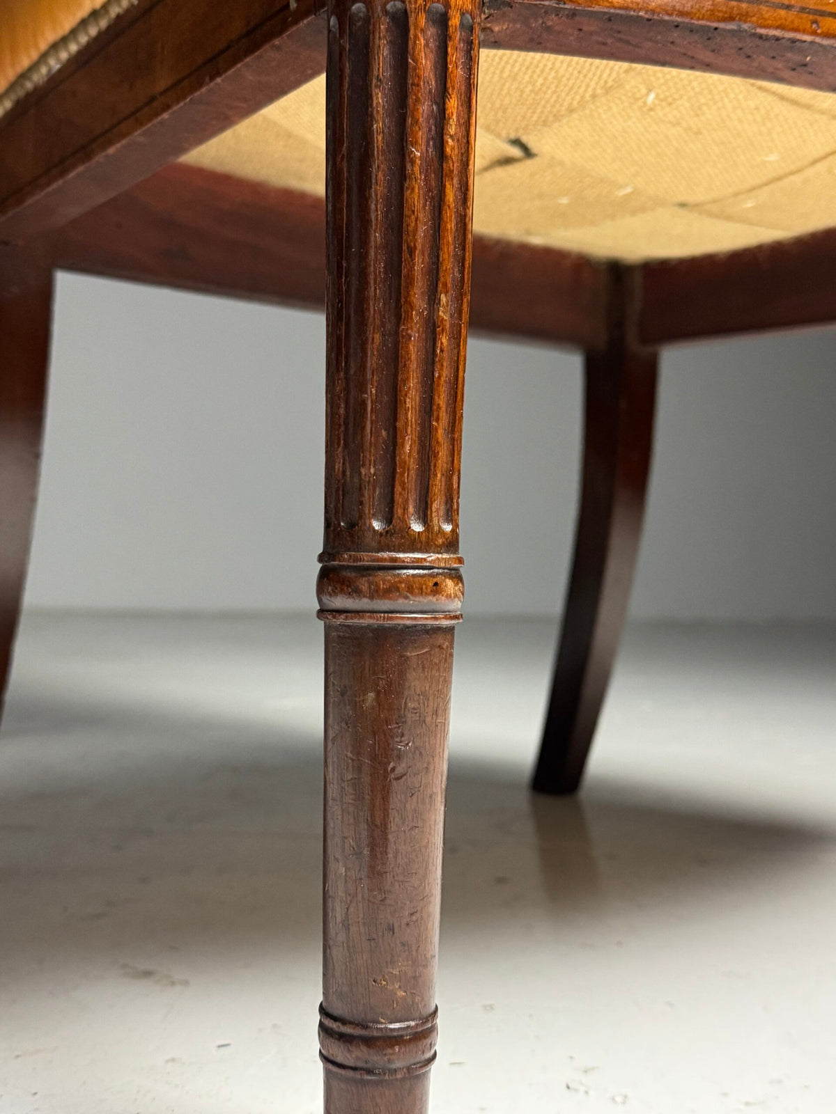 French Leather Armchair with Mahogany Frame, Late 19th Century, photo 13