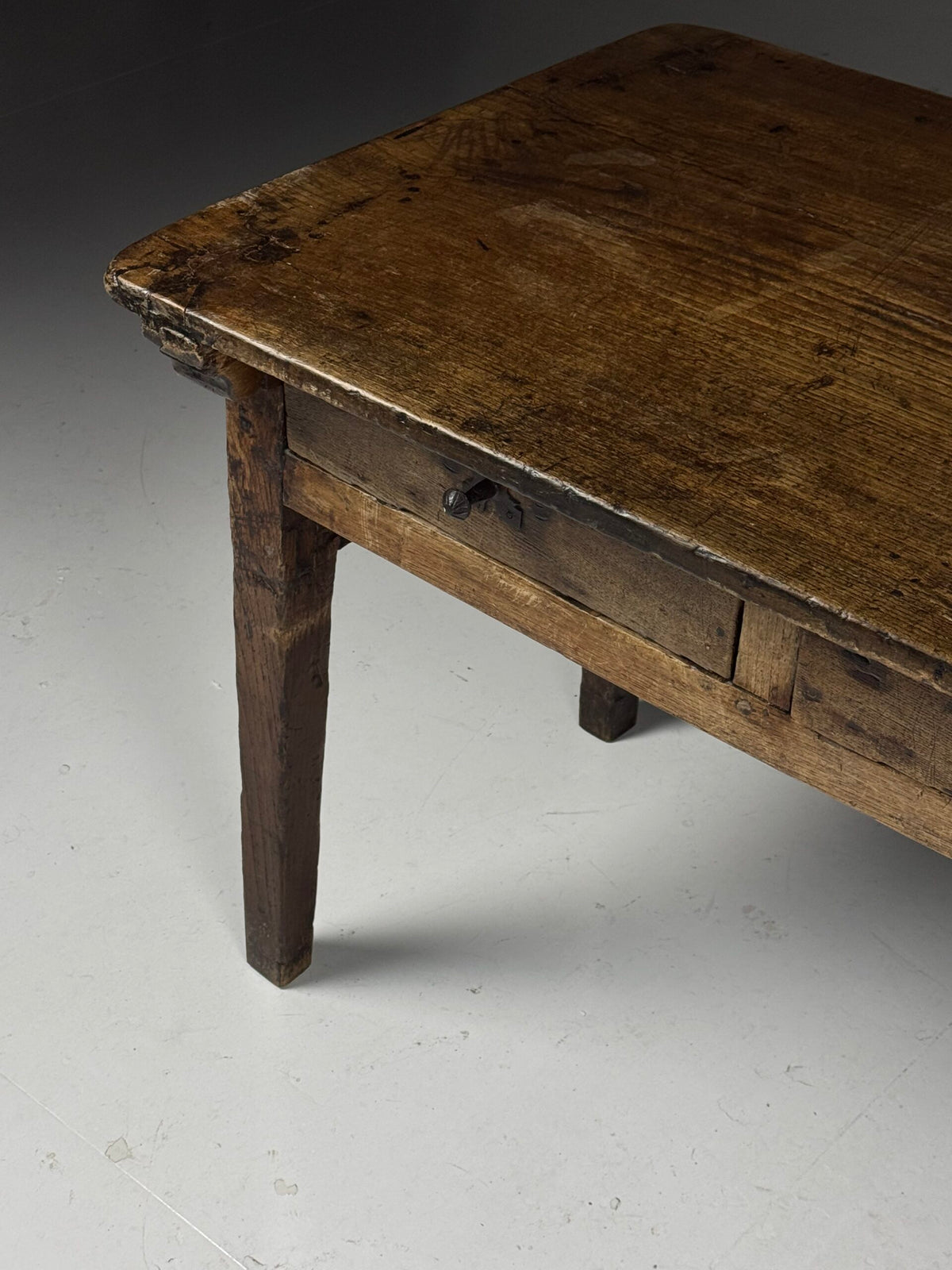 Spanish Walnut Table with Three Drawers, 18th Century, photo 22