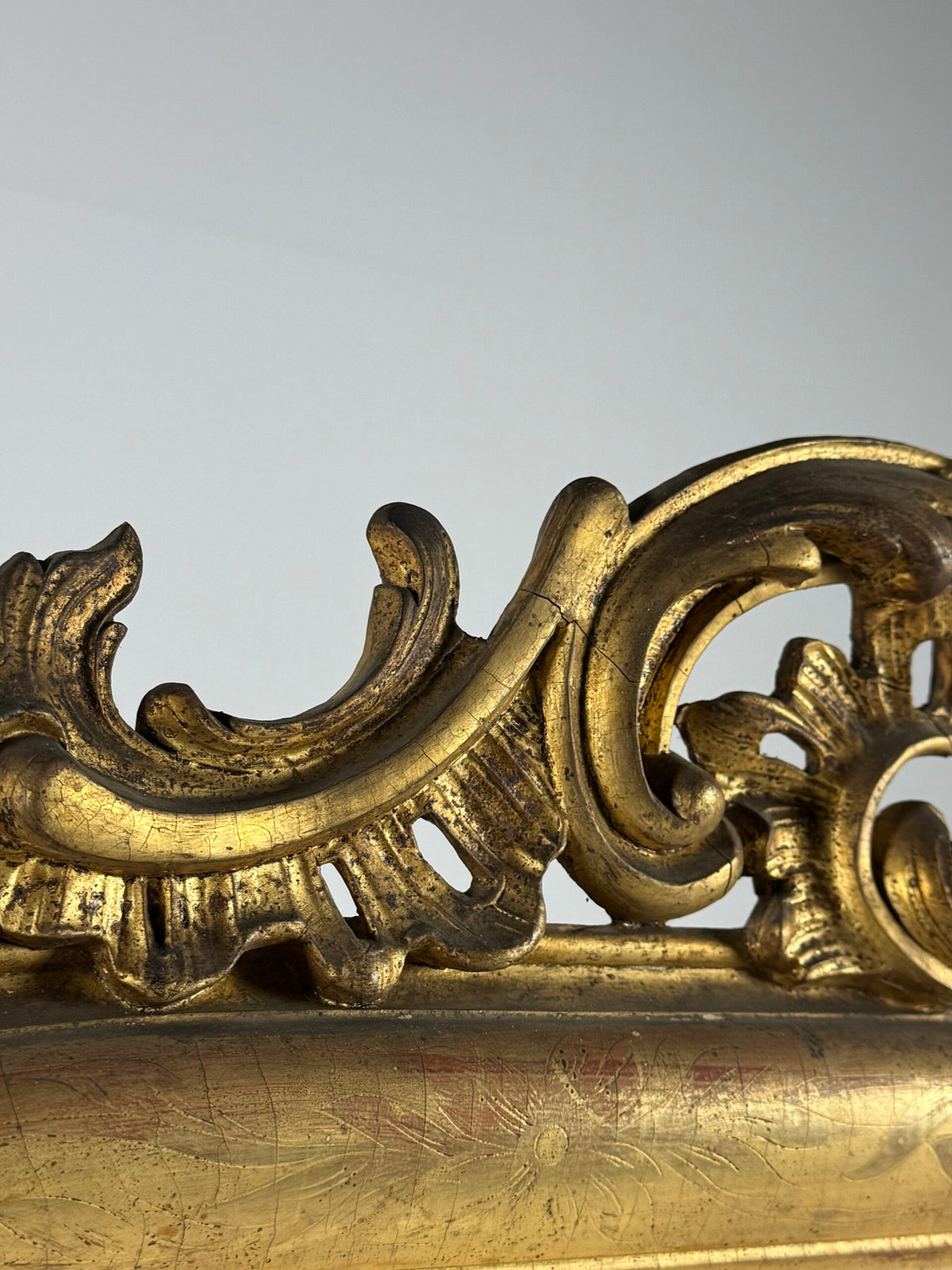 Pair of Large French Giltwood Mantel Mirrors, Mid 19th Century, photo 10