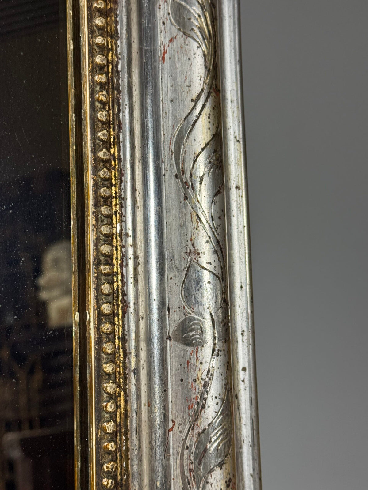 French Louis Philippe Silvered Mirror, 19th Century, photo 10