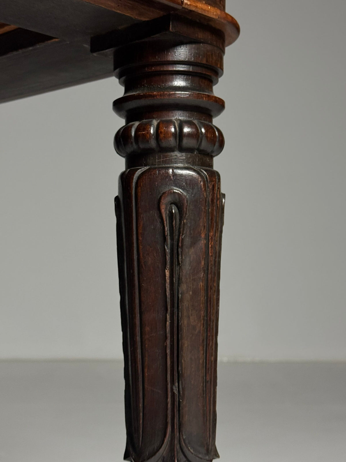 English Mahogany Writing Desk with Ochre Leather Top, c. 1890 to 1900, photo 17