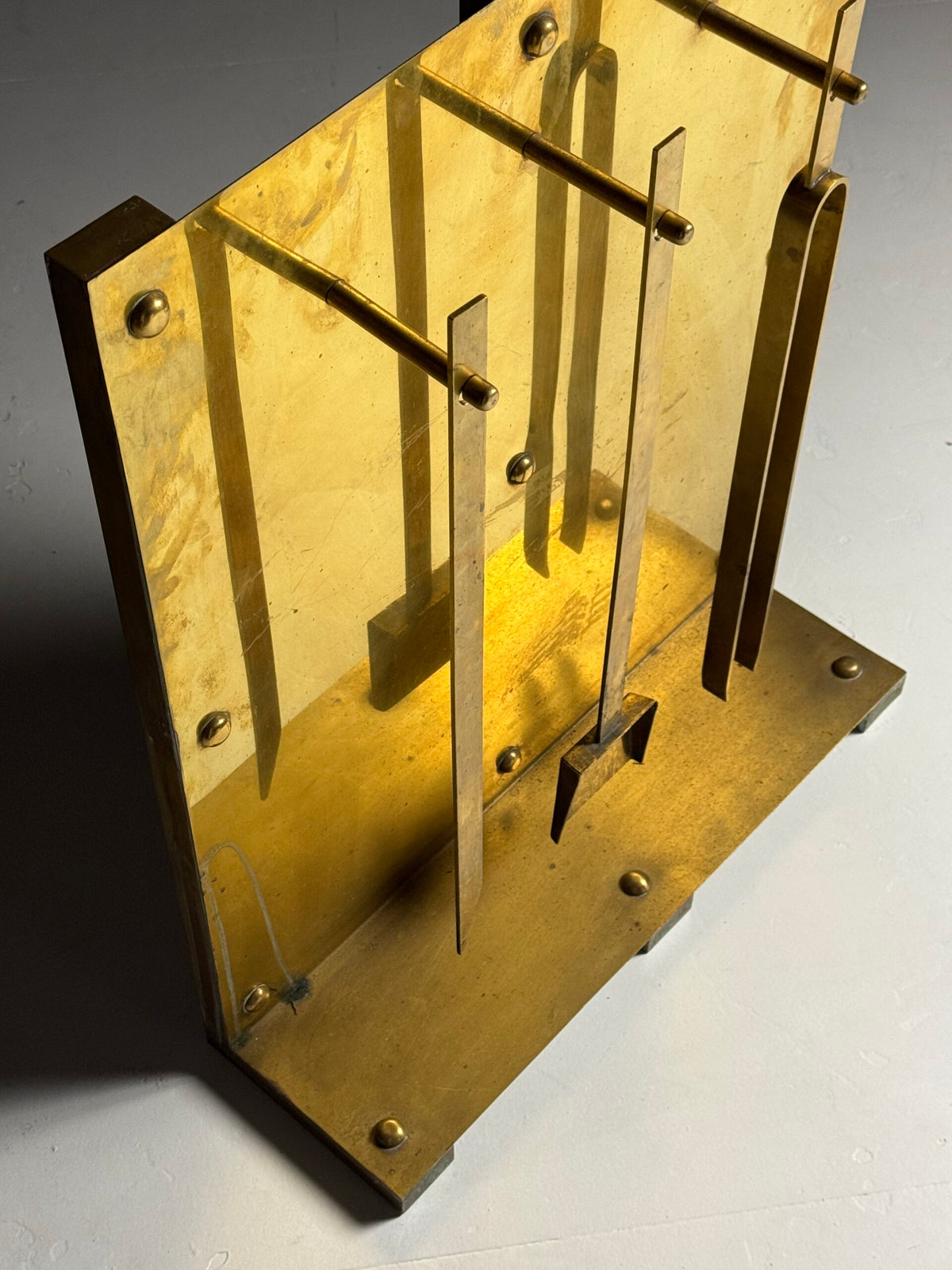 1960s Brass Fireplace Set, photo 10
