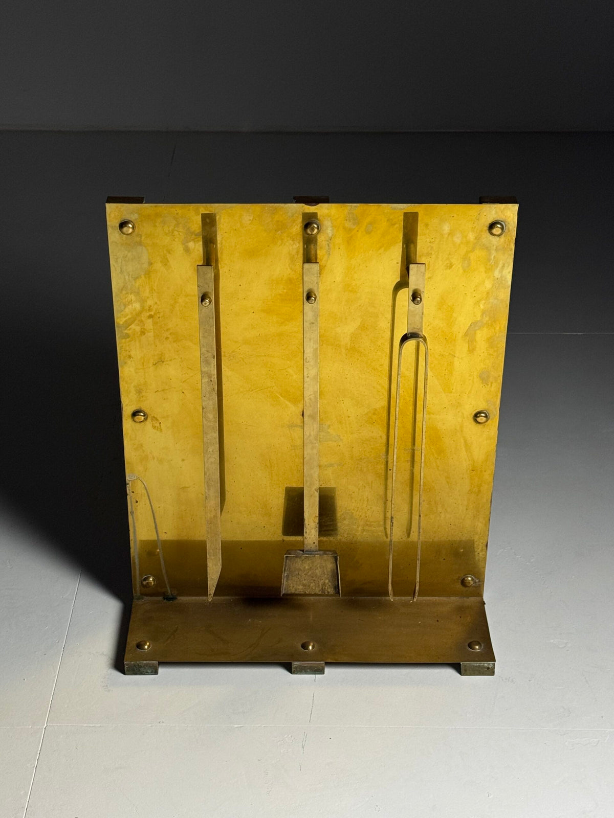 1960s Brass Fireplace Set, photo 19