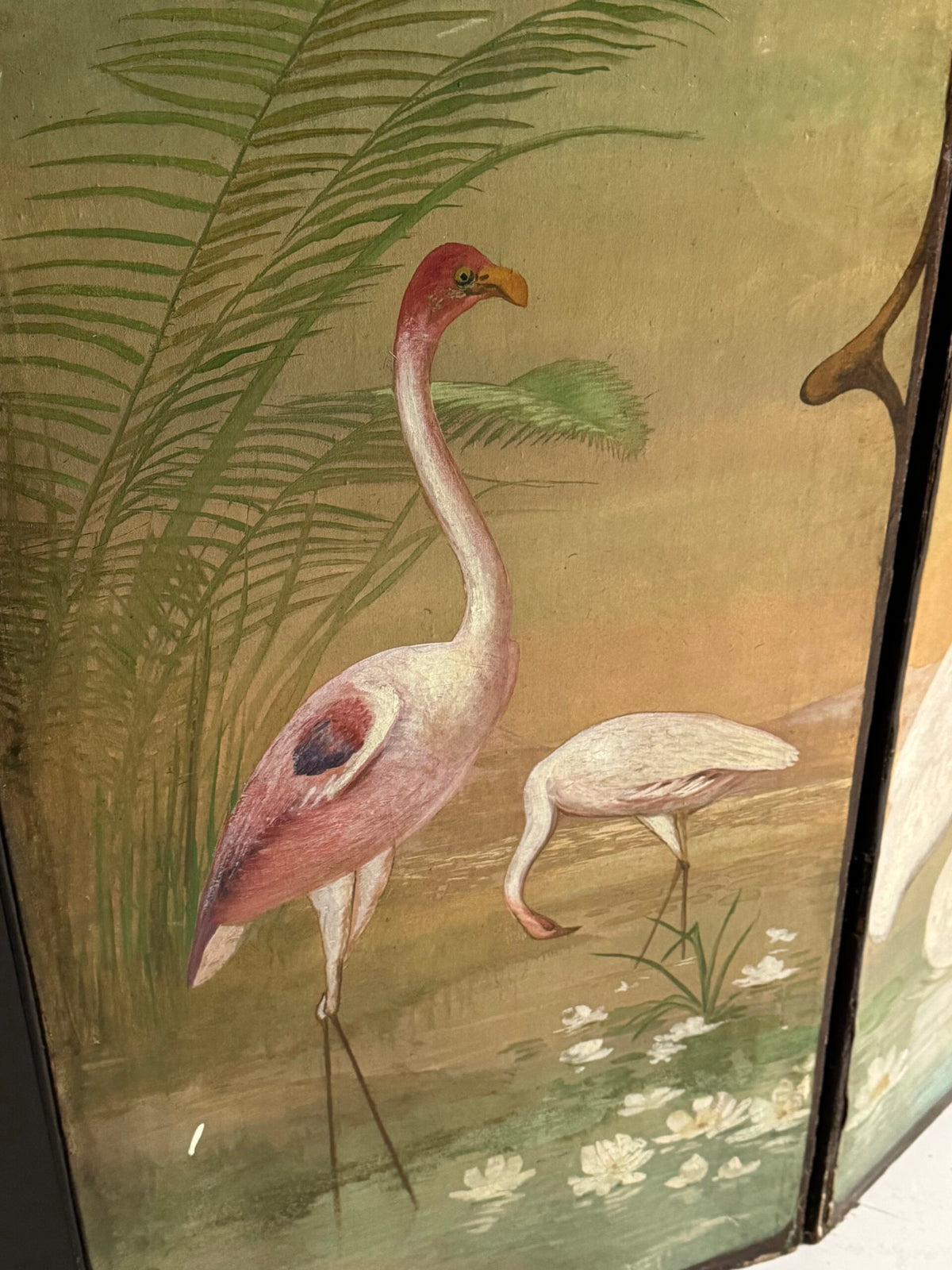 Art Nouveau and Japanning Style Double Sided Folding Screen, c. 1890 to 1910, photo 7