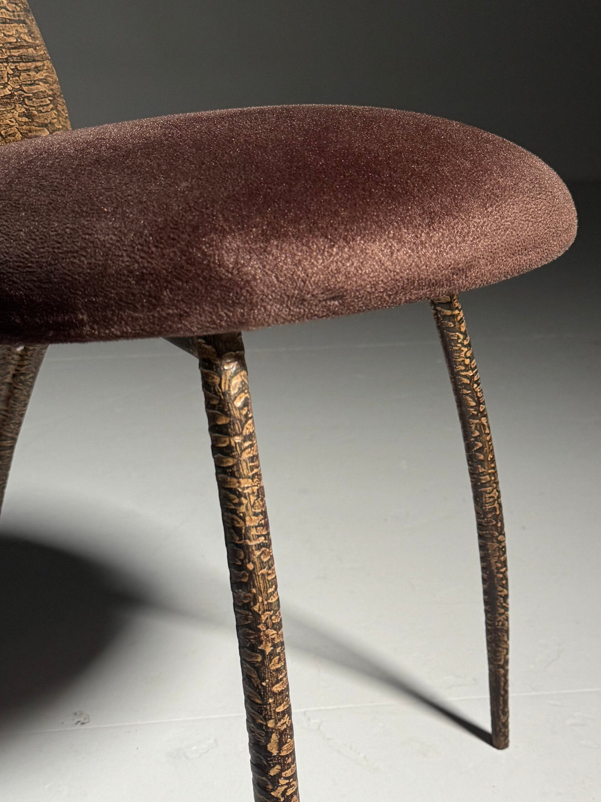 Postmodern Hammered Metal Chair, 1980 to 1990, photo 6