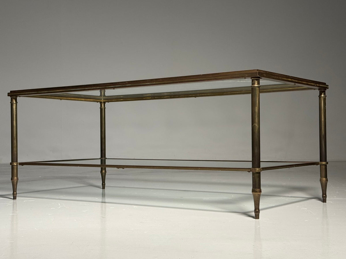Mid Century Glass Coffee Table with Two Glass Tops, photo 12