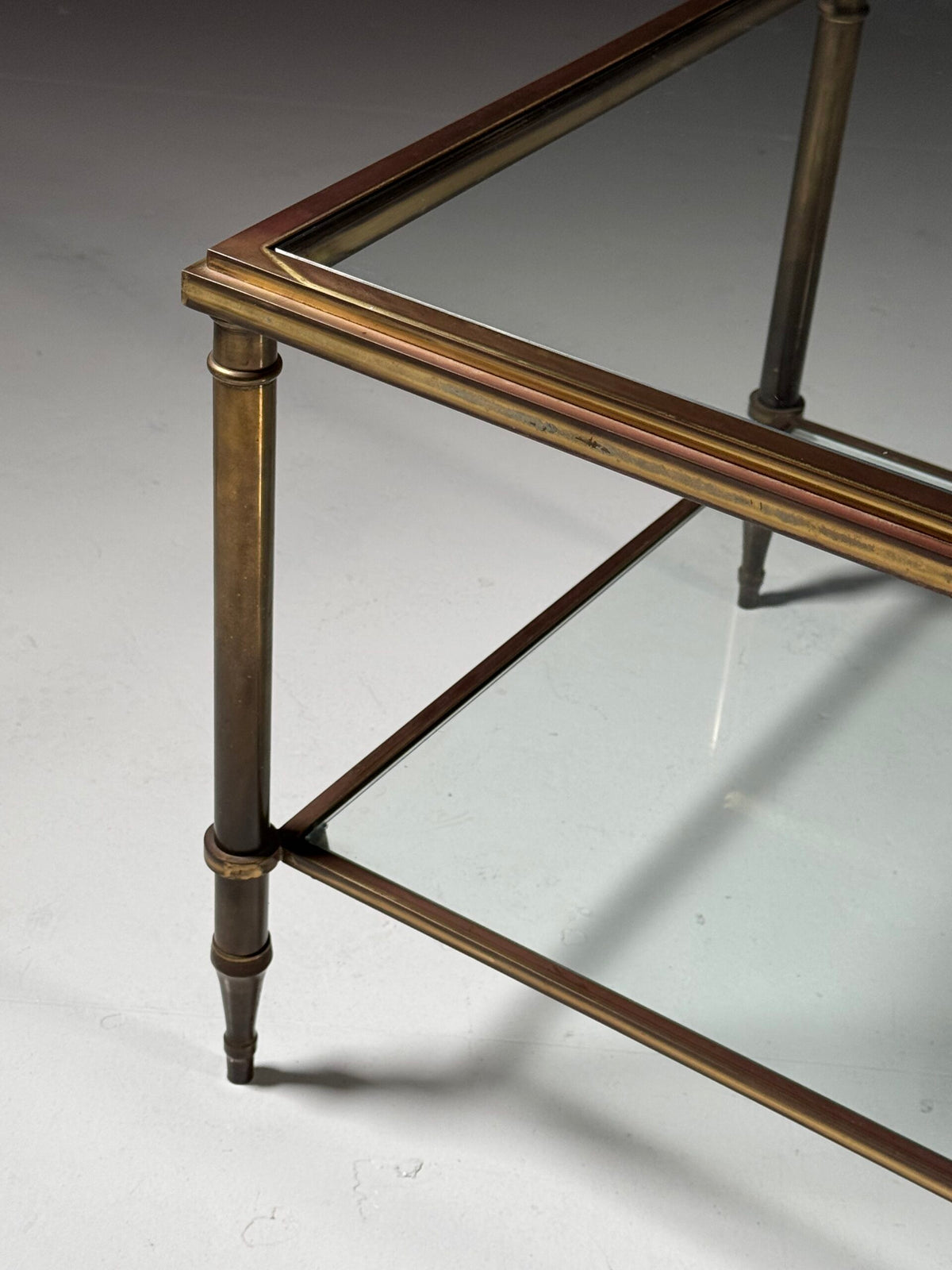 Mid Century Glass Coffee Table with Two Glass Tops, photo 17