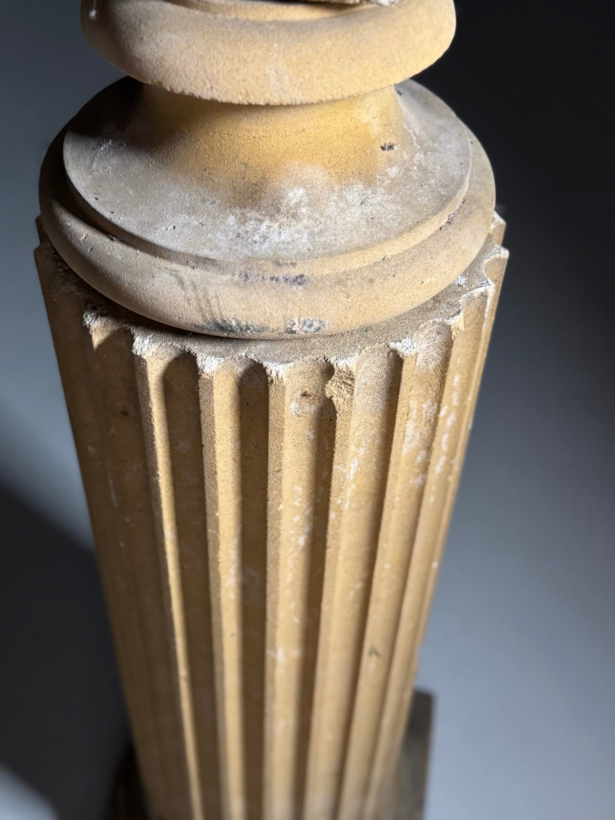 Life-size Bust After Antinous on Fluted Column, 20th Century, photo 6