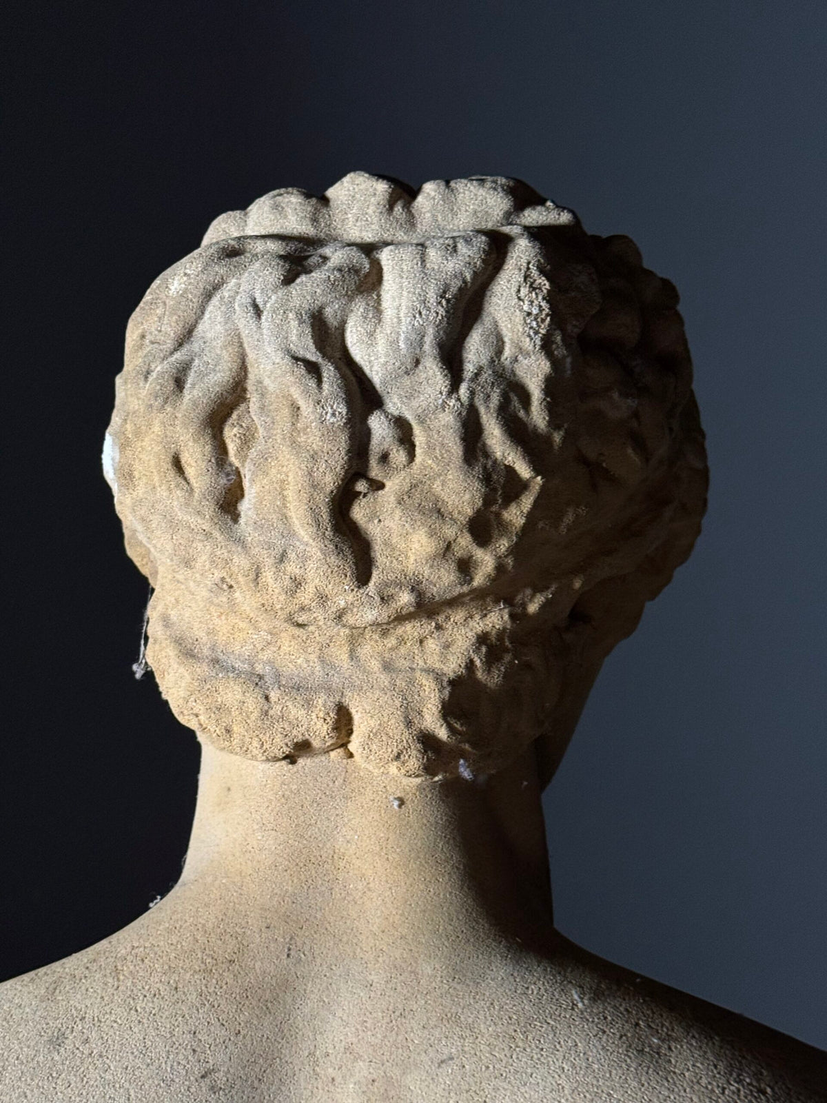 Life-size Bust After Antinous on Fluted Column, 20th Century, photo 19