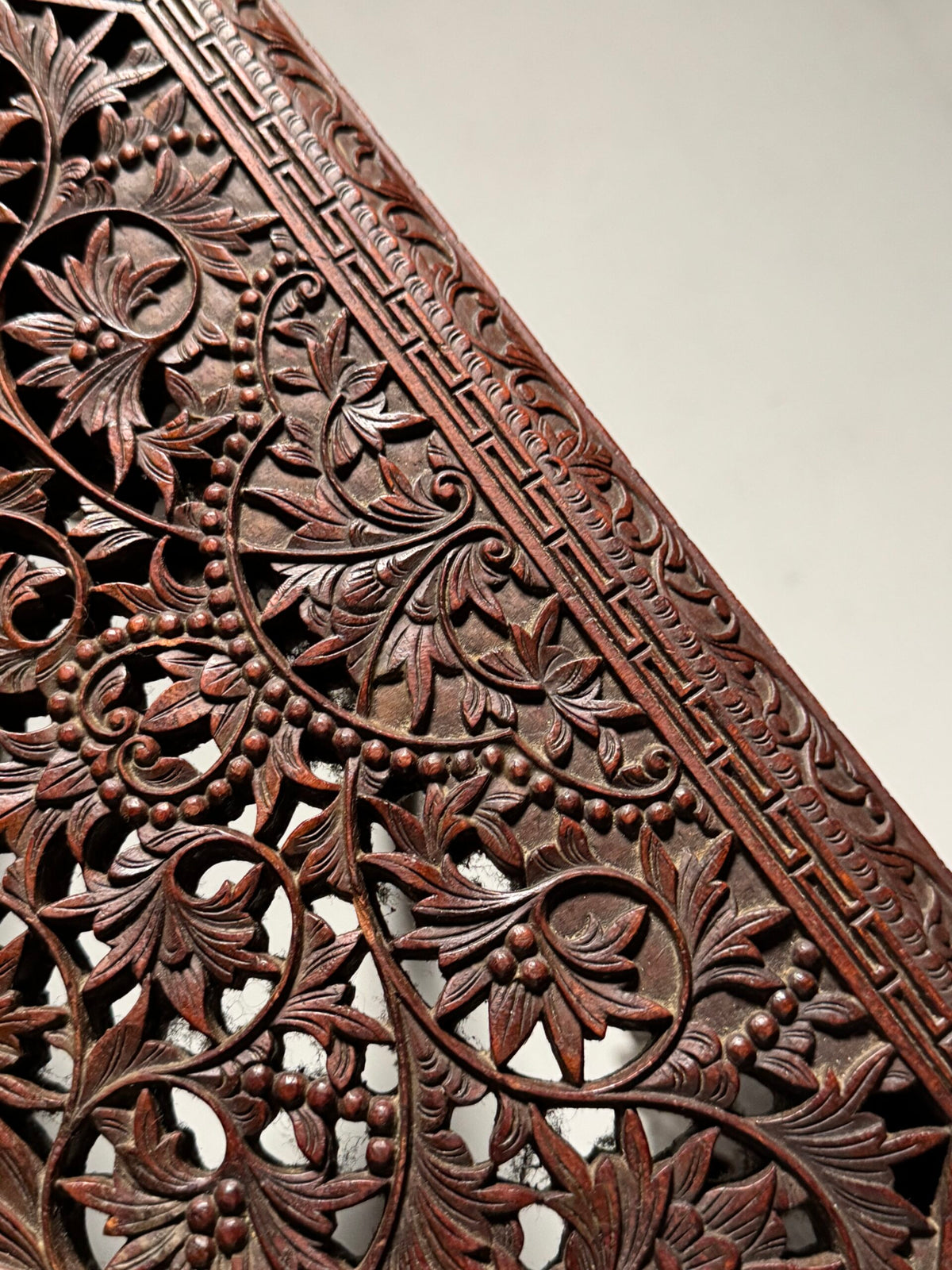 Indian Carved Hardwood Side Table, circa 1900 to 1920, photo 20