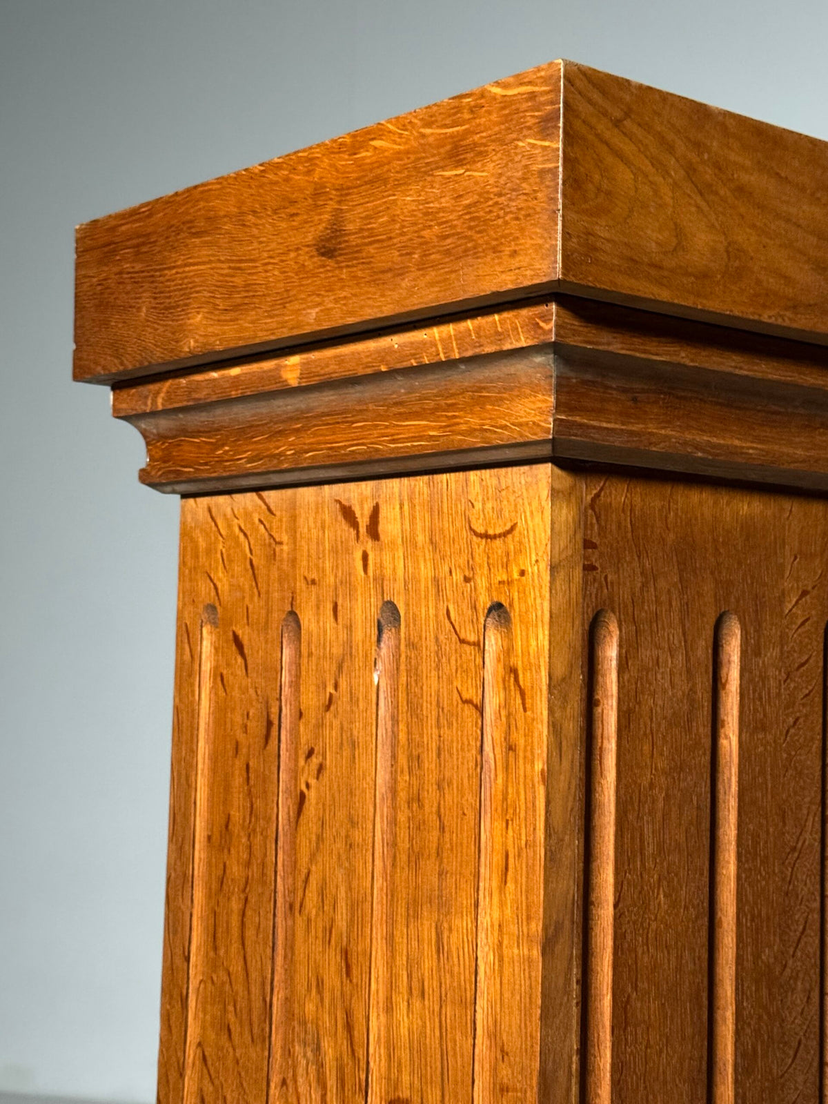 Pair of Large Solid Oak Columns, 1960s, photo 13