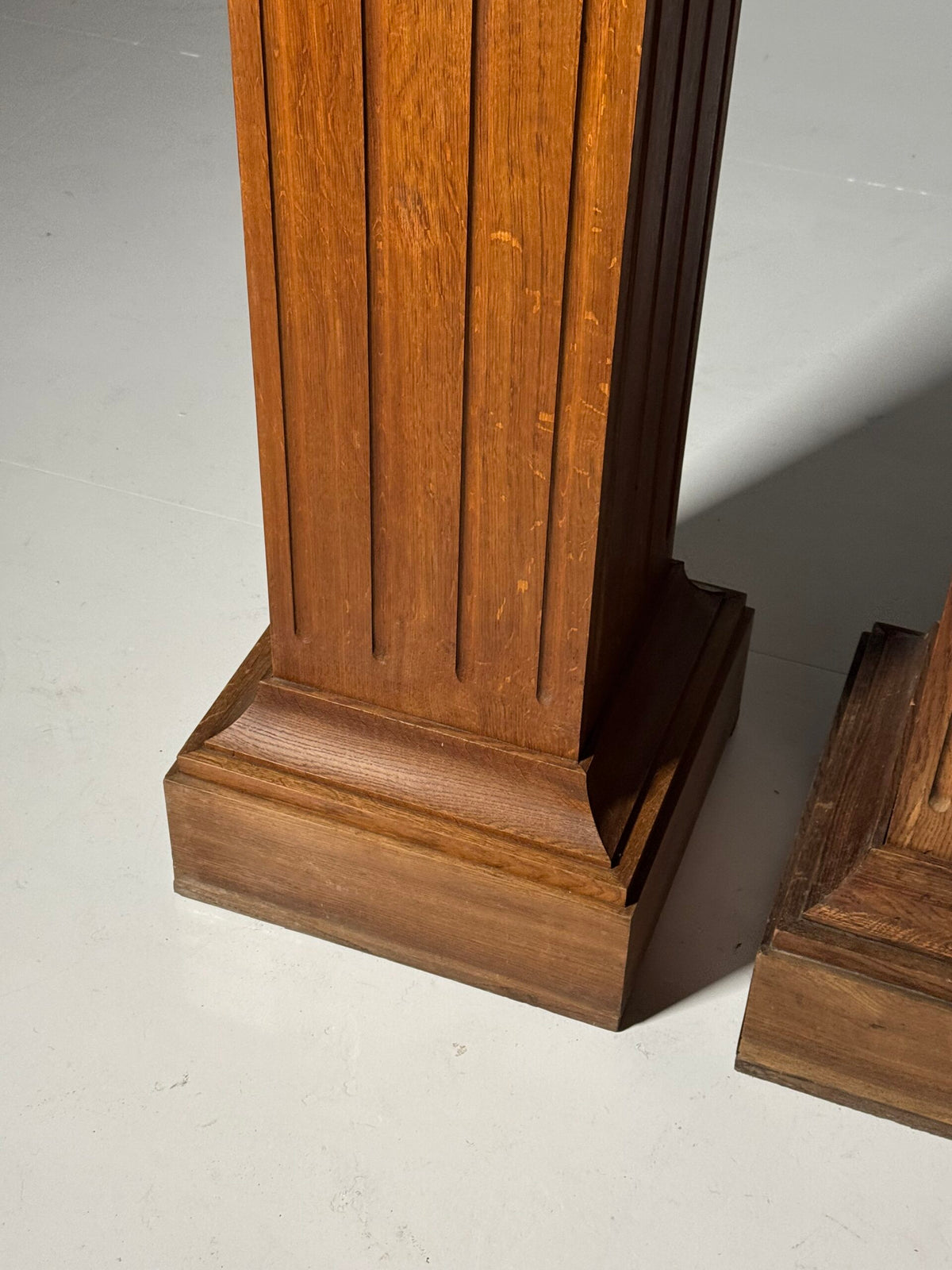 Pair of Large Solid Oak Columns, 1960s, photo 5
