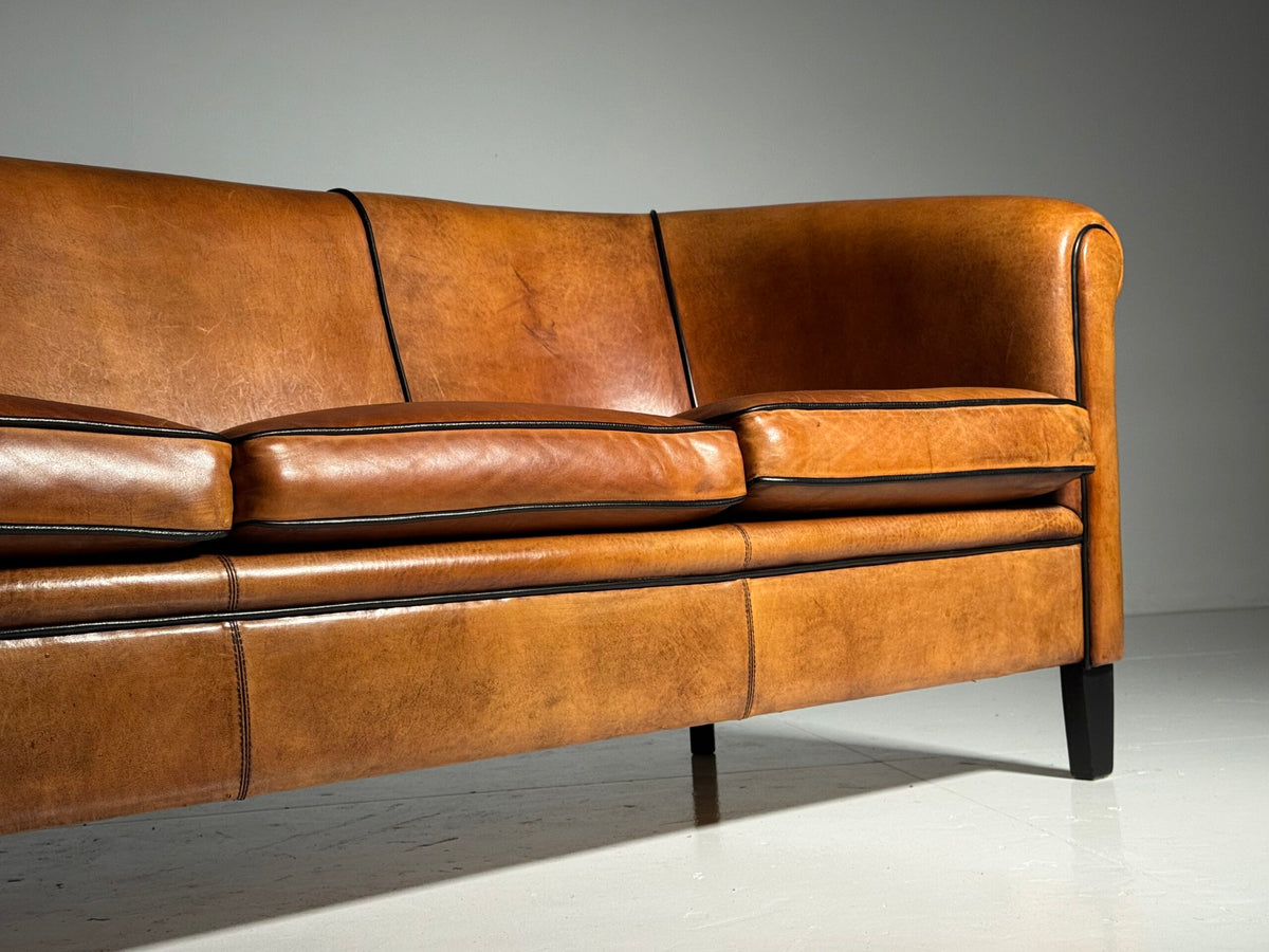 Spacious Three Seater Sheepskin Leather Sofa, photo 31