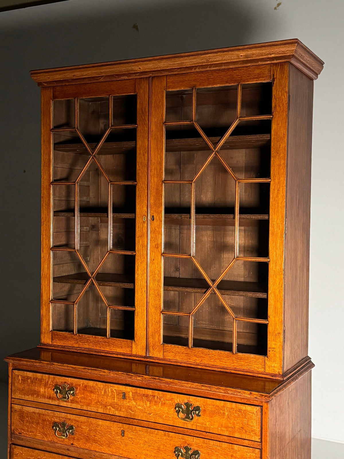 English Oak Bureau Bookcase, circa 1800, photo 8