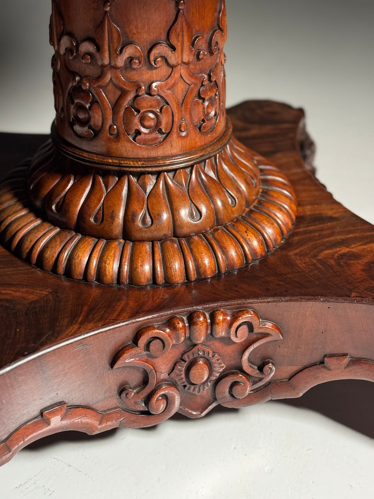Mid 19th Century Center Table with Carrara Marble Top, photo 13
