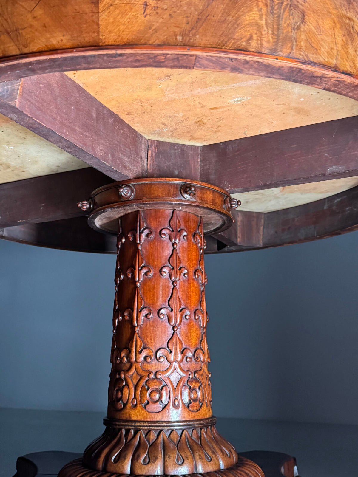 Mid 19th Century Center Table with Carrara Marble Top, photo 19