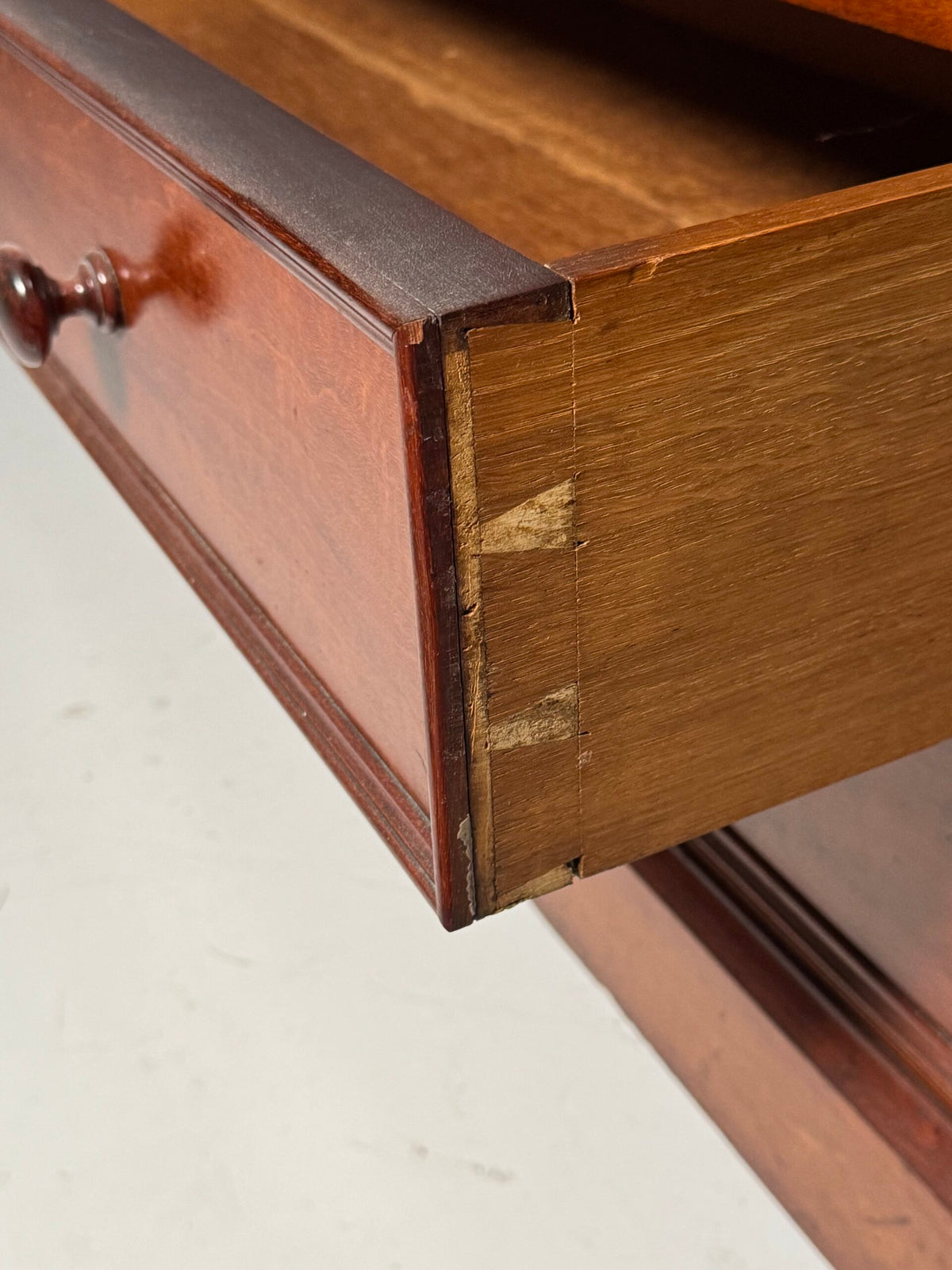 Louis Philippe Style Mahogany Commode with White Marble Top, photo 9