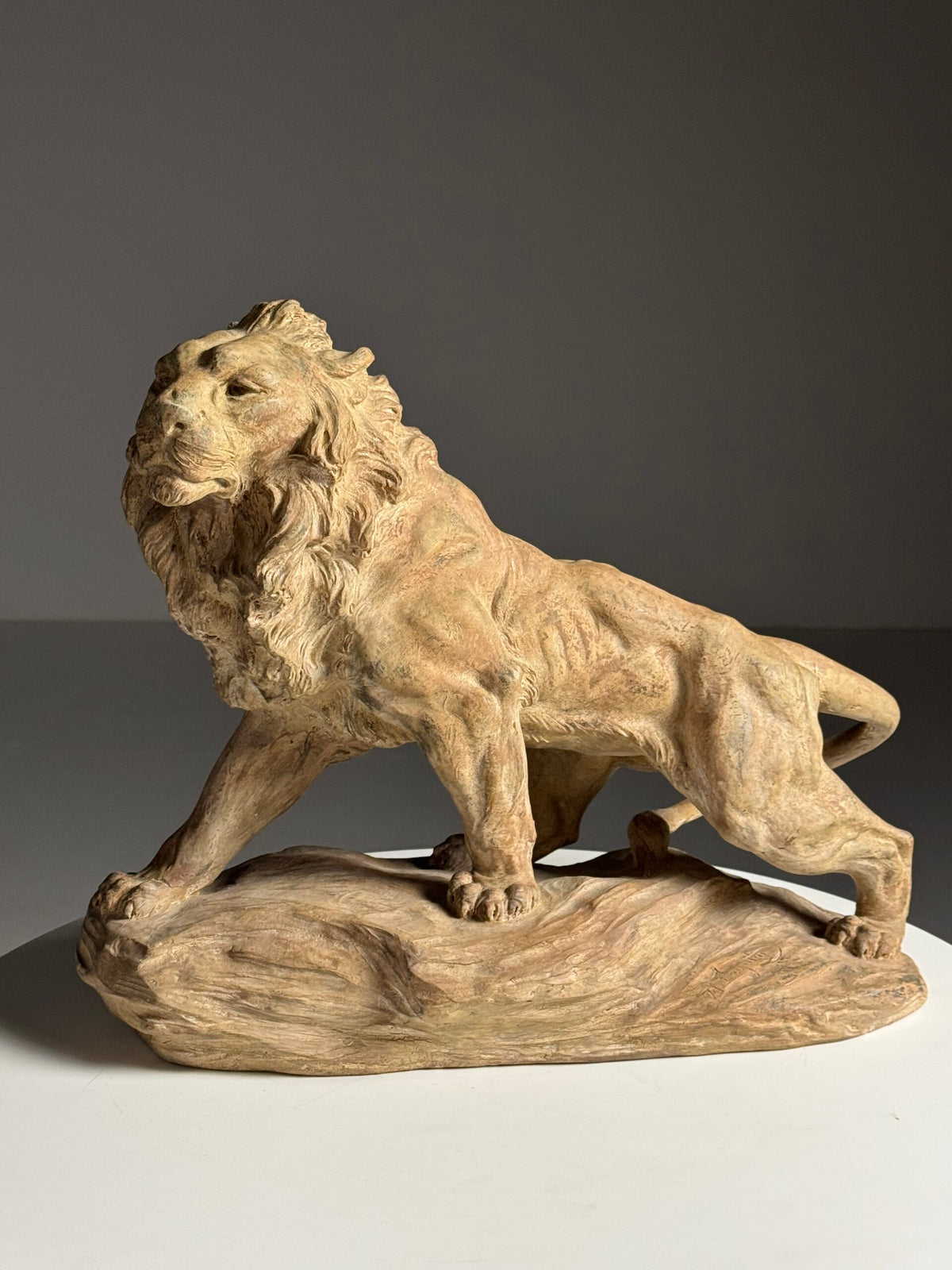 Terracotta Lion Sculpture by Armand Fagotto, photo 2