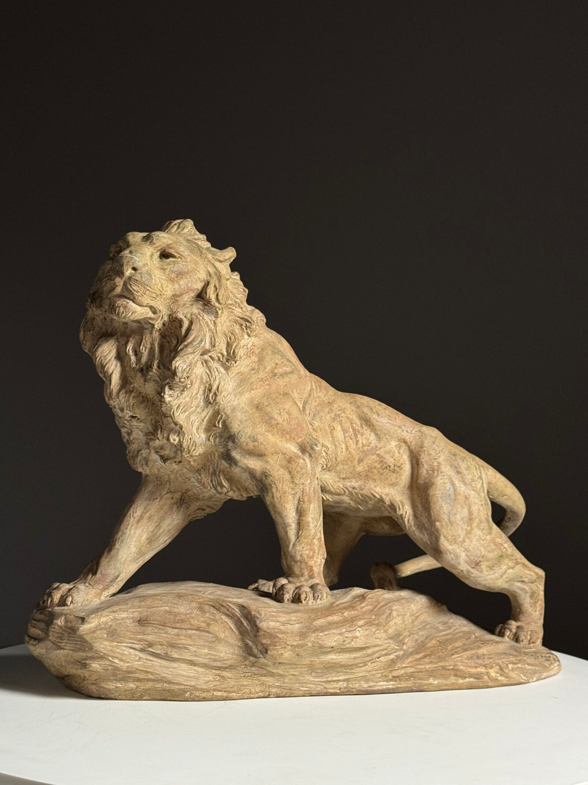 Terracotta Lion Sculpture by Armand Fagotto, photo 1
